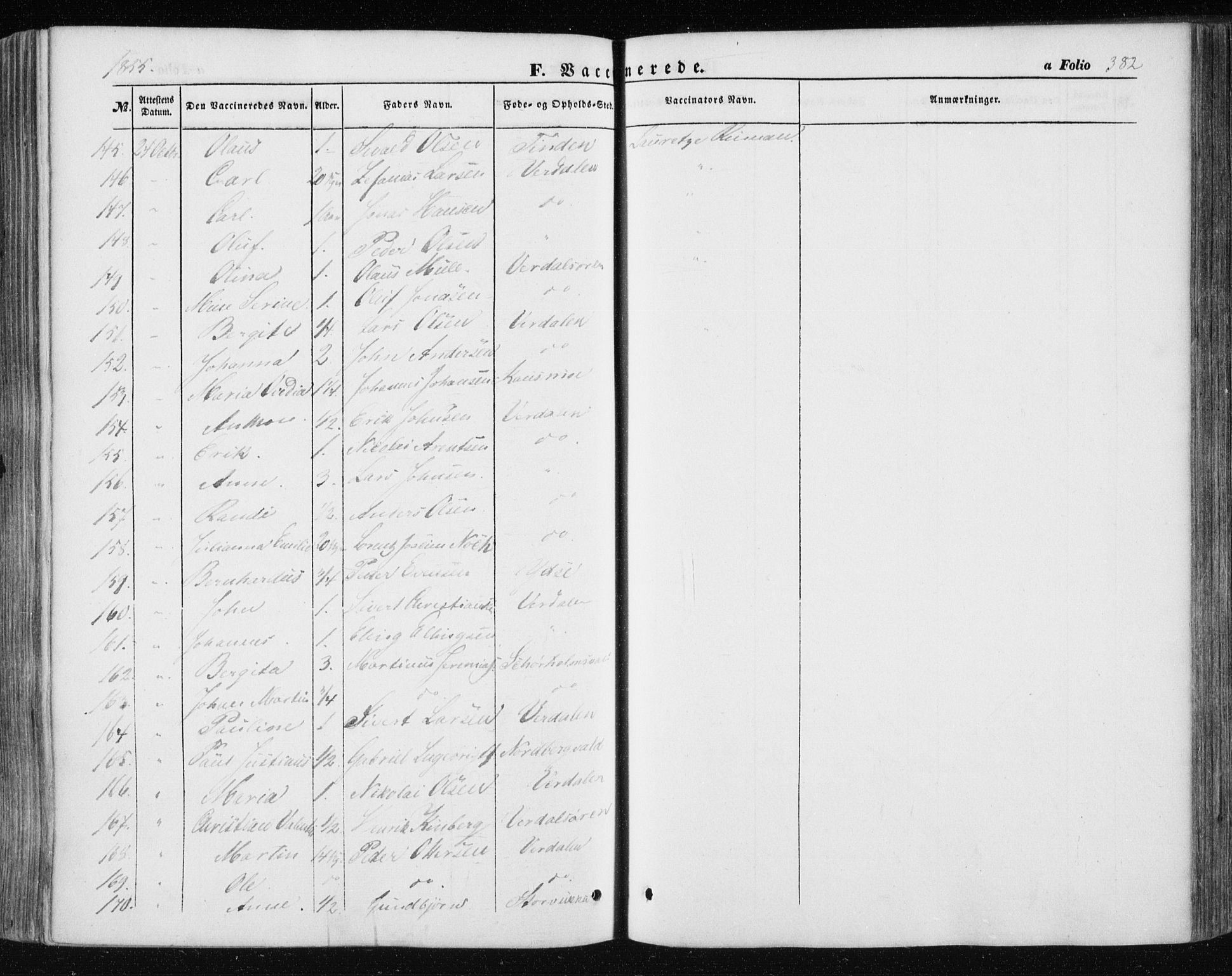 Ministerialprotokoller, klokkerbøker og fødselsregistre - Nord-Trøndelag, AV/SAT-A-1458/723/L0240: Parish register (official) no. 723A09, 1852-1860, p. 382