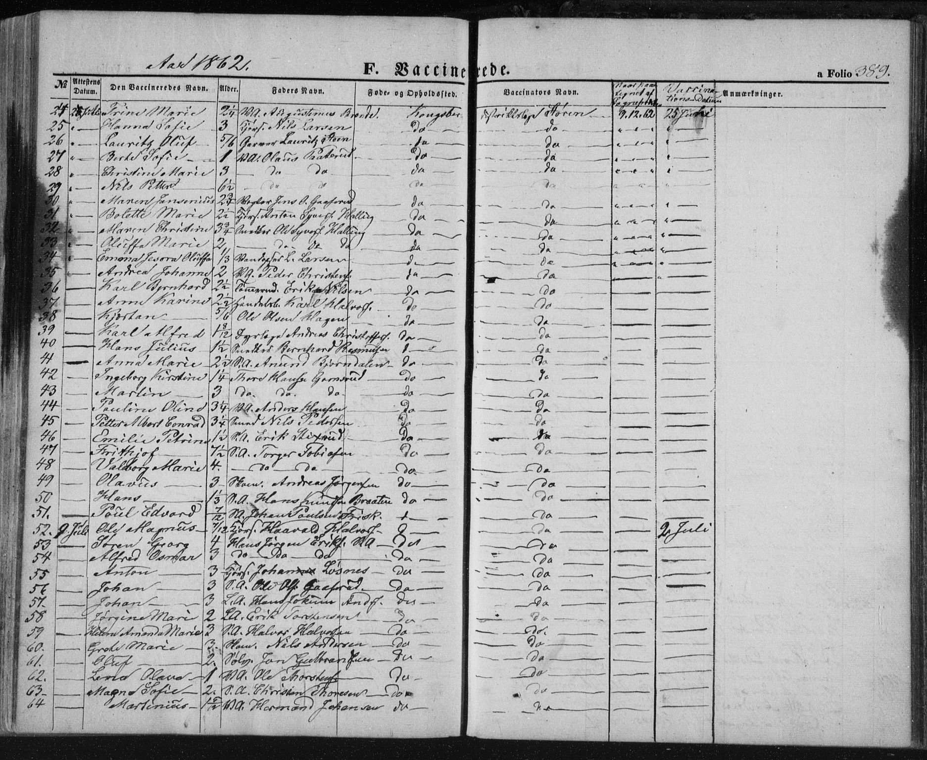 Kongsberg kirkebøker, AV/SAKO-A-22/F/Fa/L0010: Parish register (official) no. I 10, 1859-1875, p. 389