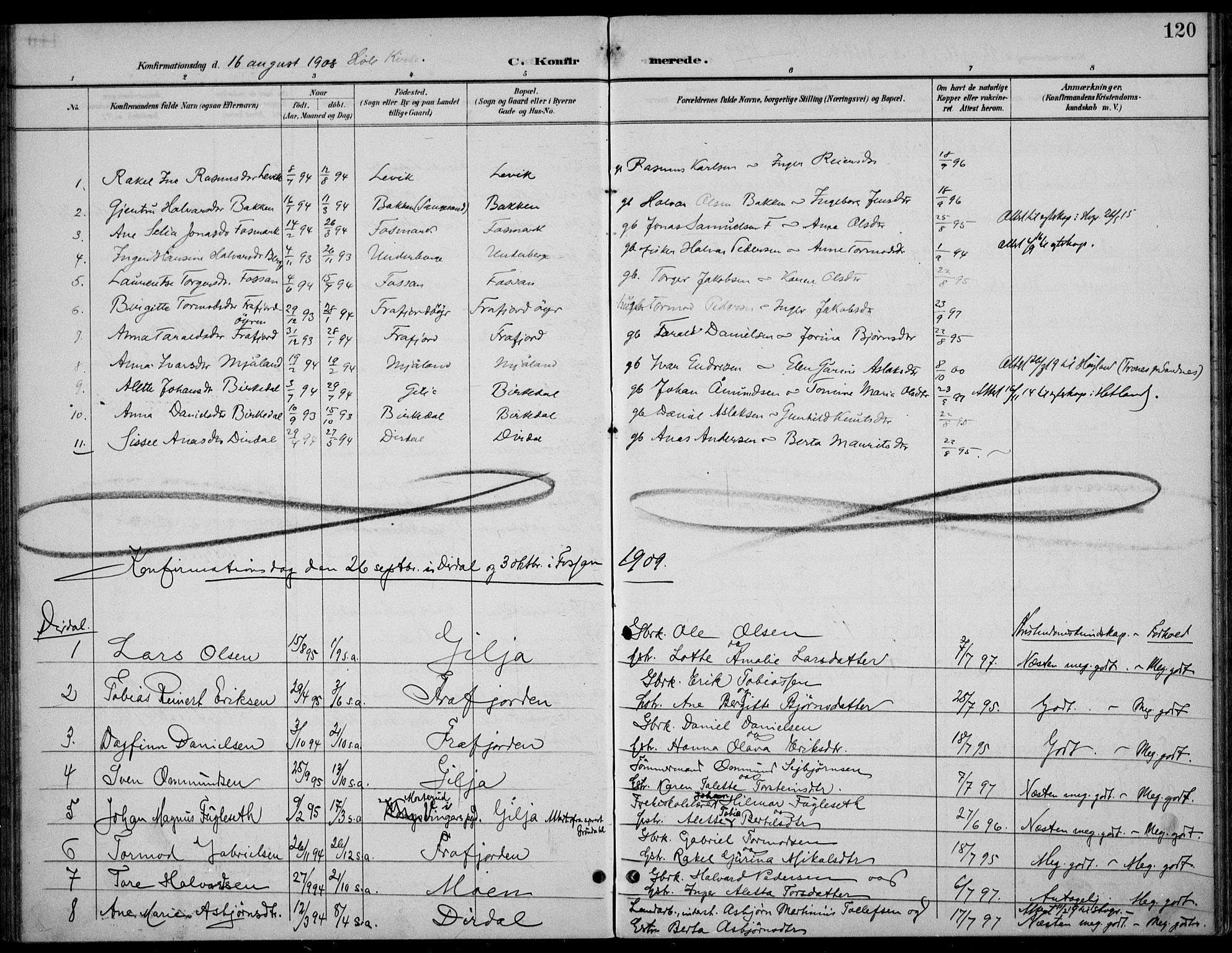 Høgsfjord sokneprestkontor, SAST/A-101624/H/Ha/Haa/L0007: Parish register (official) no. A 7, 1898-1917, p. 120