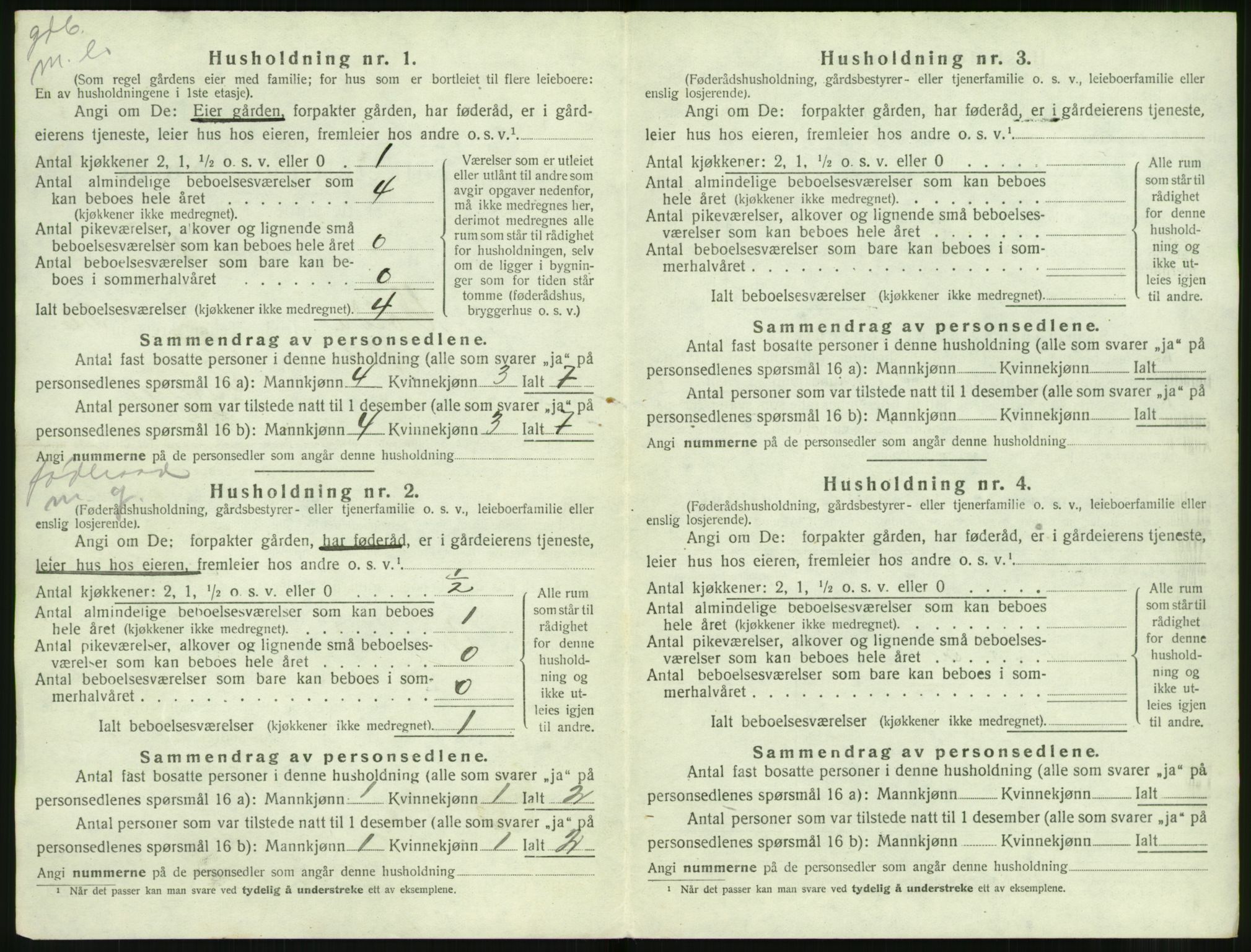 SAT, 1920 census for Volda, 1920, p. 1671