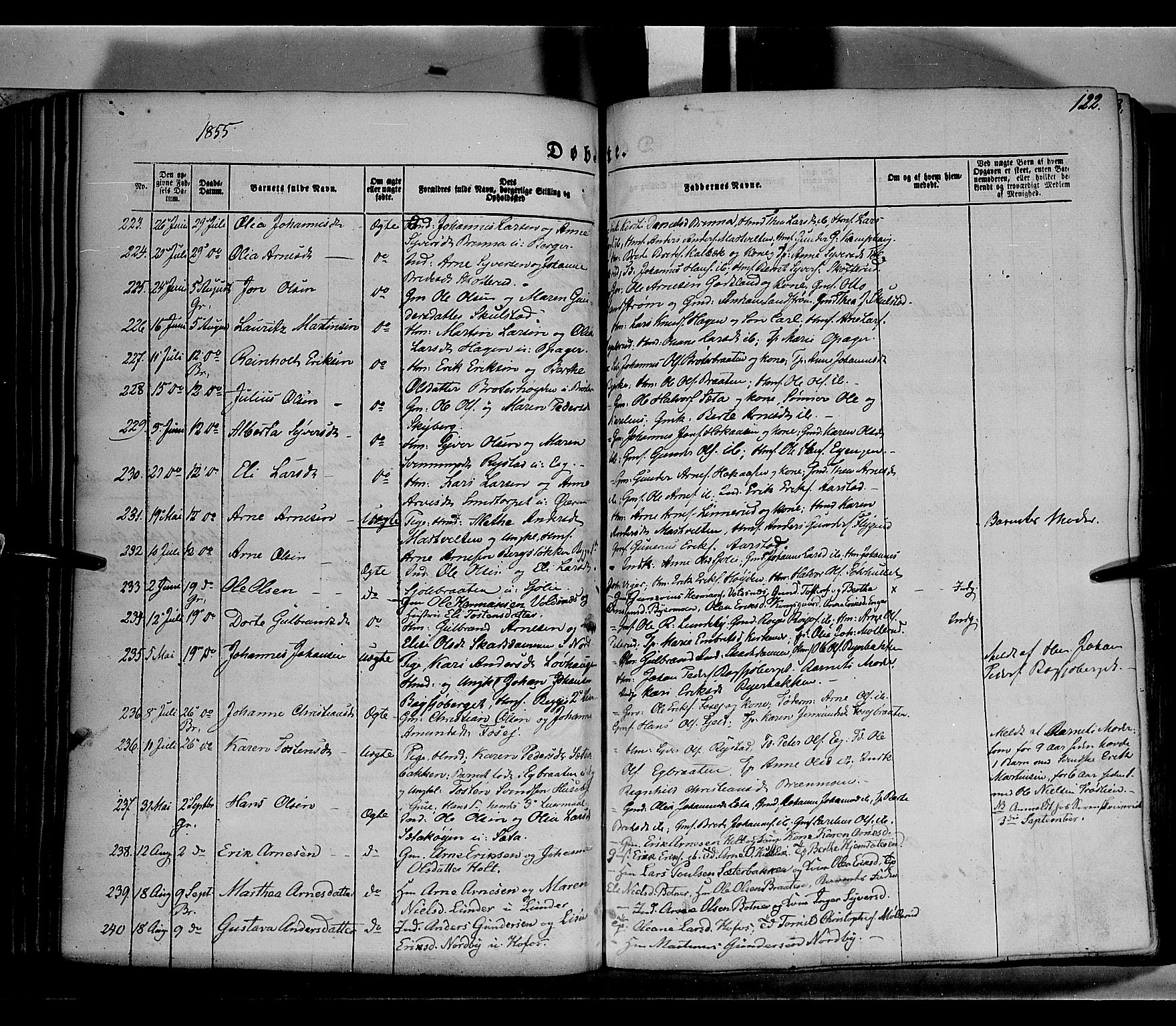 Grue prestekontor, AV/SAH-PREST-036/H/Ha/Haa/L0008: Parish register (official) no. 8, 1847-1858, p. 122