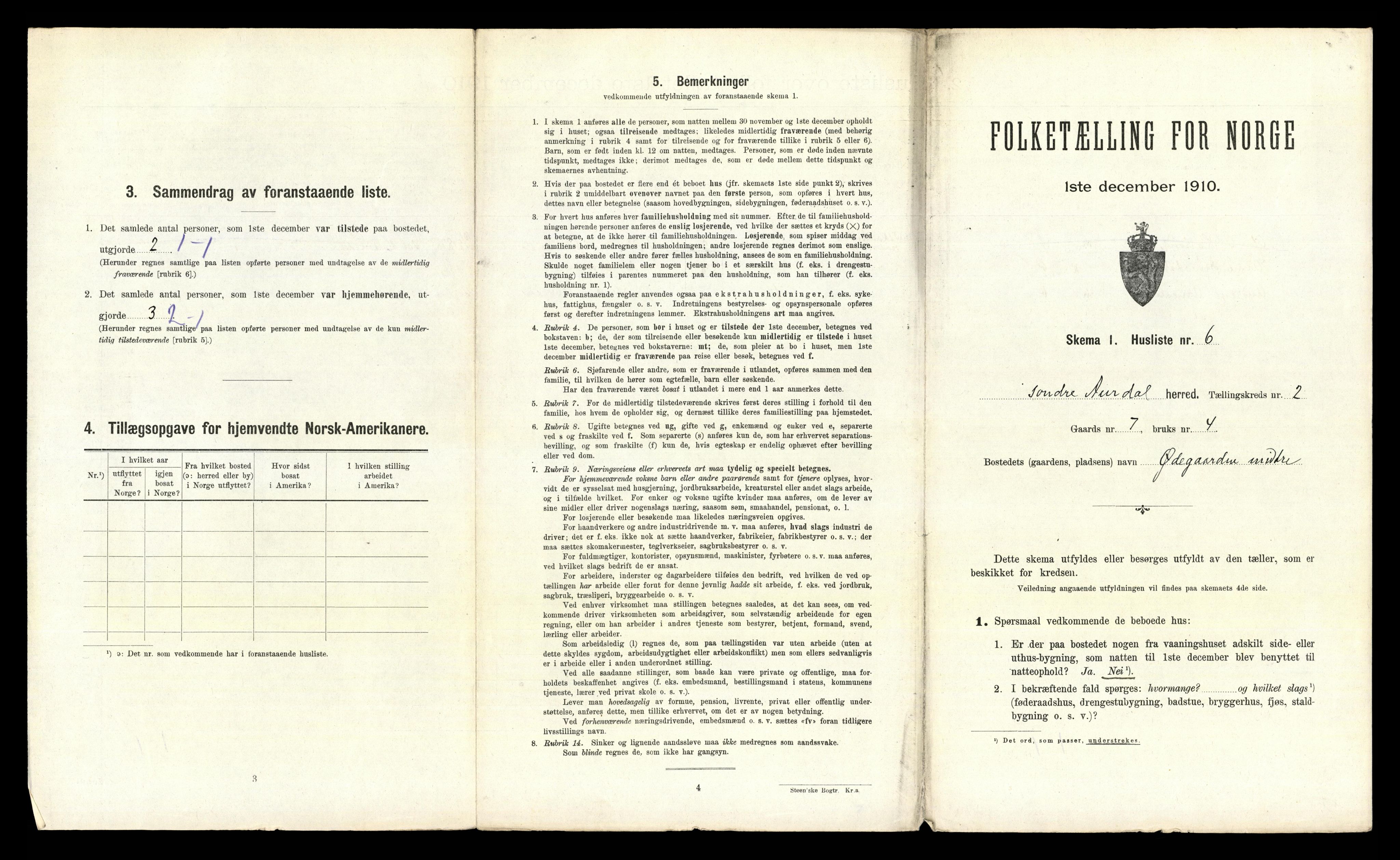 RA, 1910 census for Sør-Aurdal, 1910, p. 105