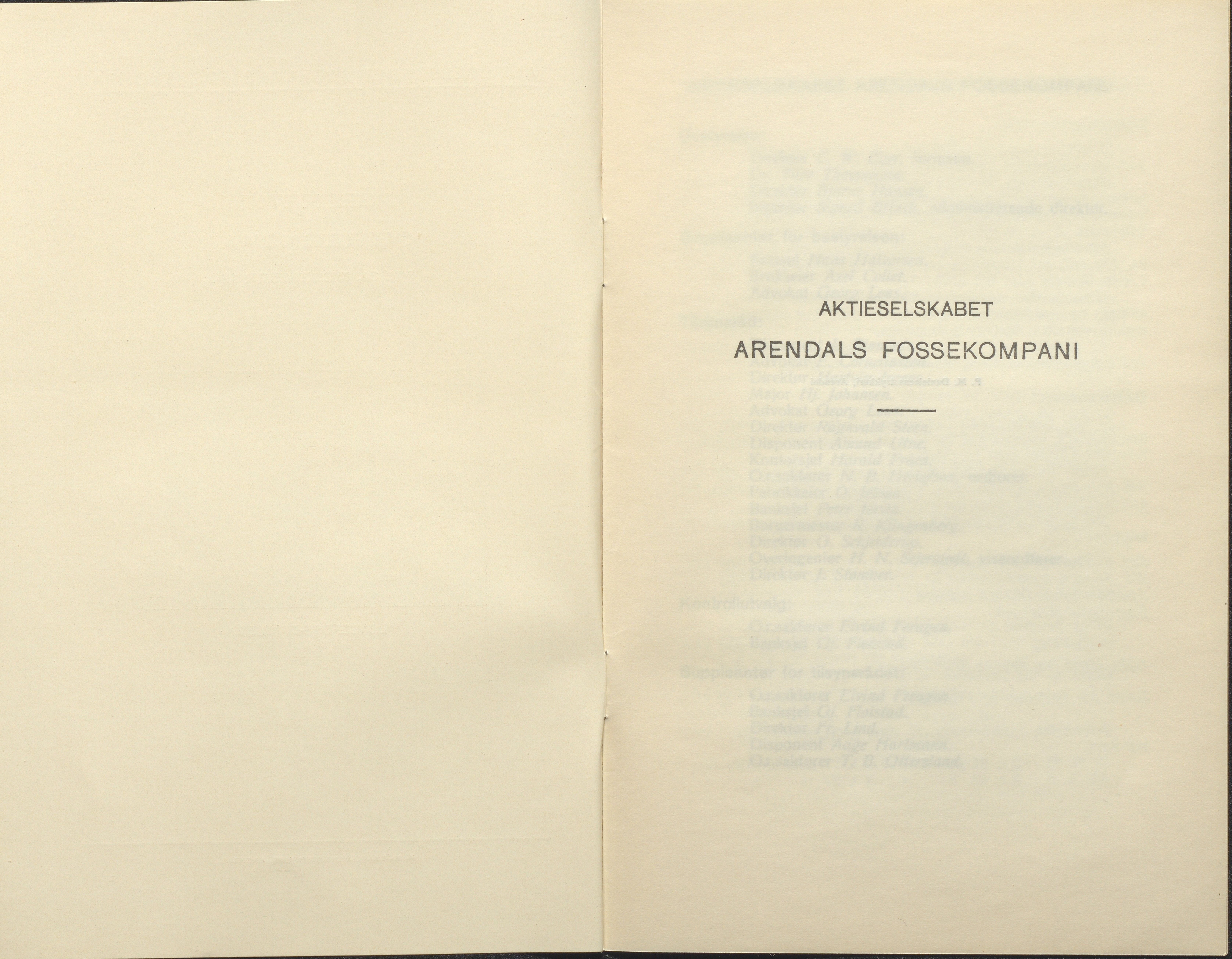 Arendals Fossekompani, AAKS/PA-2413/X/X01/L0001/0010: Beretninger, regnskap, balansekonto, gevinst- og tapskonto / Årsberetning og regnskap 1936 - 1942, 1936-1942