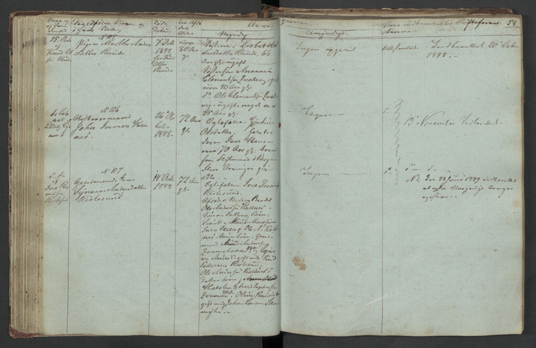 Herøy og Sande lensmannskontor, AV/SAT-A-5655/2/2/L0039: Dødsfallprotokoll, 1841-1856, p. 57b-58a
