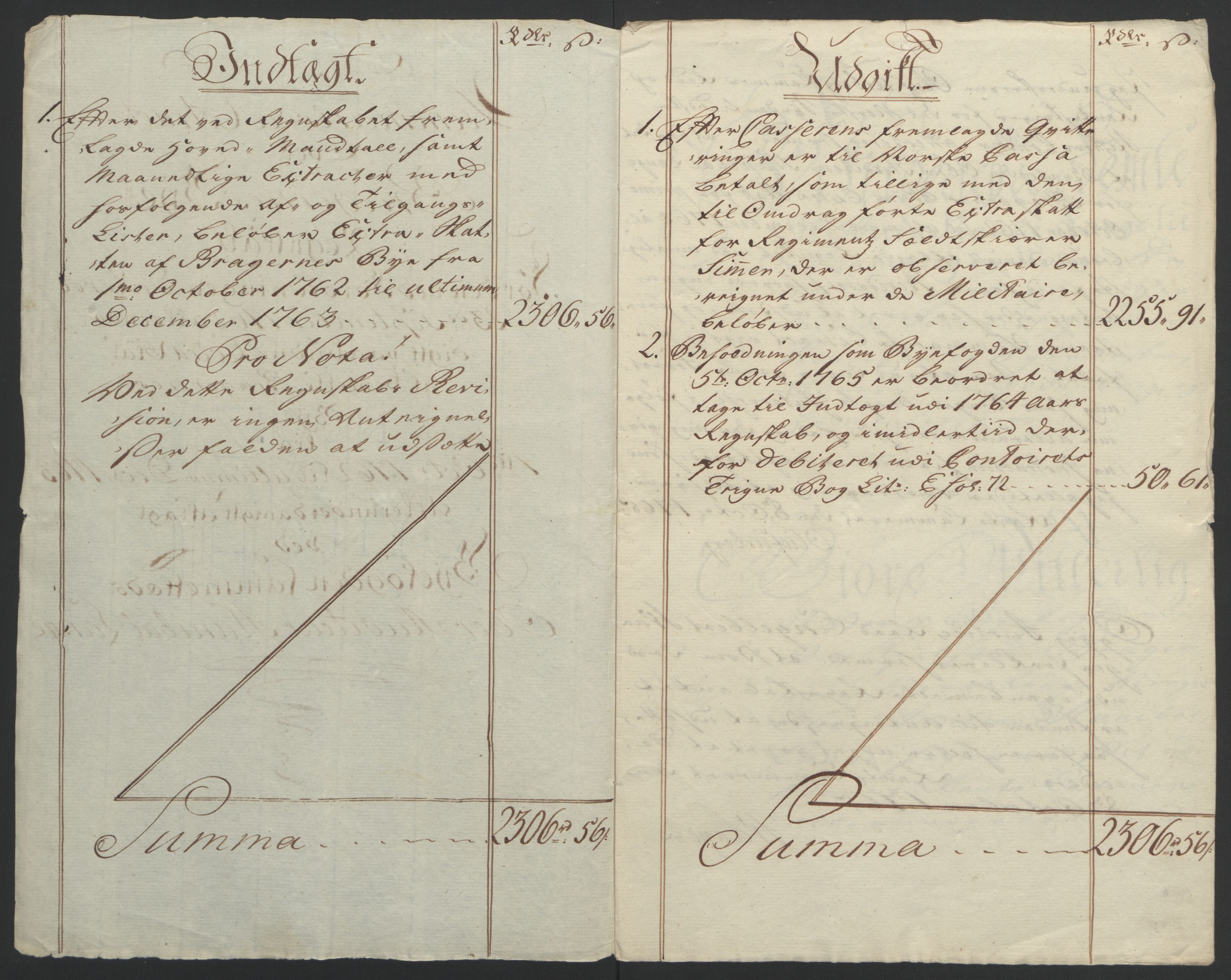 Rentekammeret inntil 1814, Reviderte regnskaper, Byregnskaper, AV/RA-EA-4066/R/Rf/L0119/0001: [F2] Kontribusjonsregnskap / Ekstraskatt, 1762-1767, p. 6