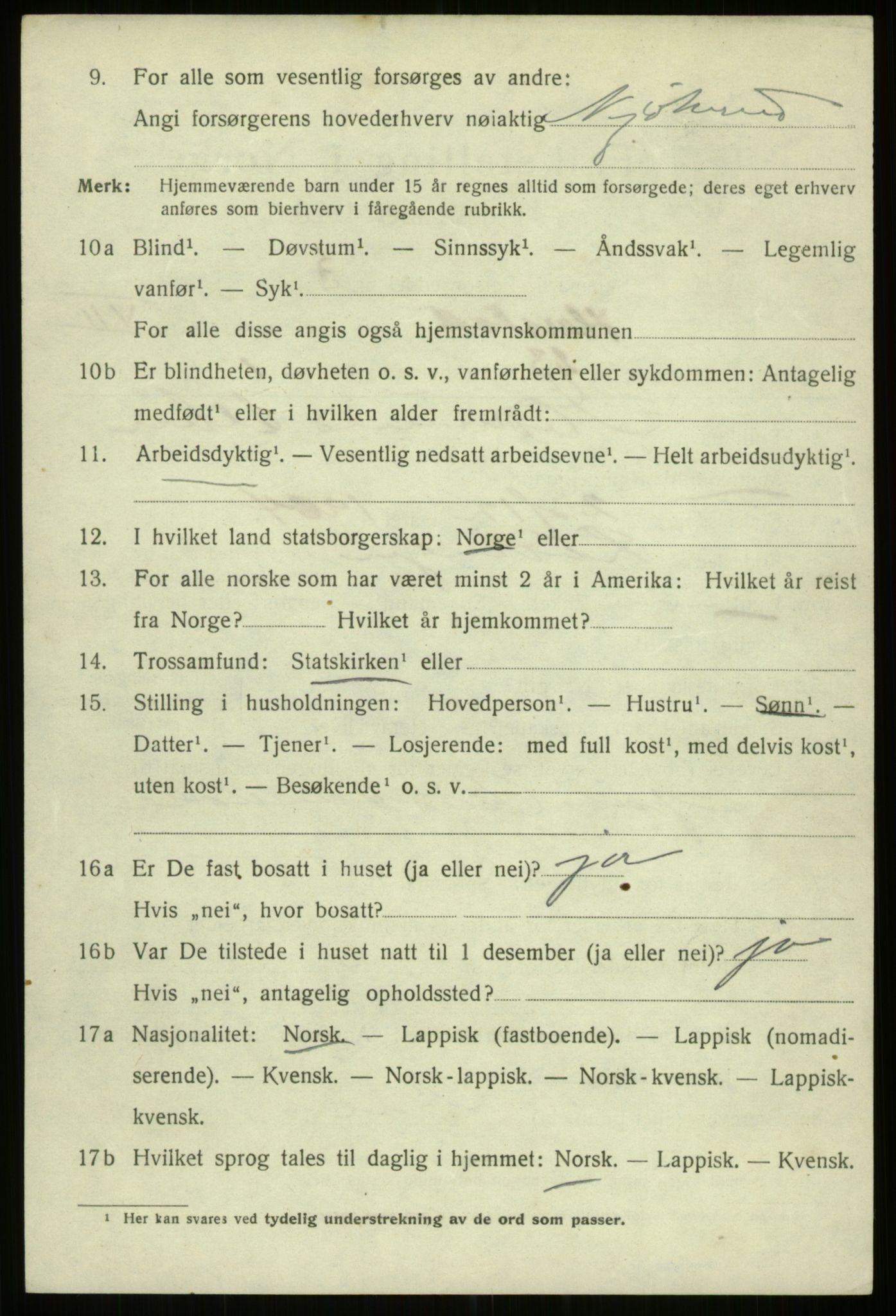 SATØ, 1920 census for Harstad, 1920, p. 8971