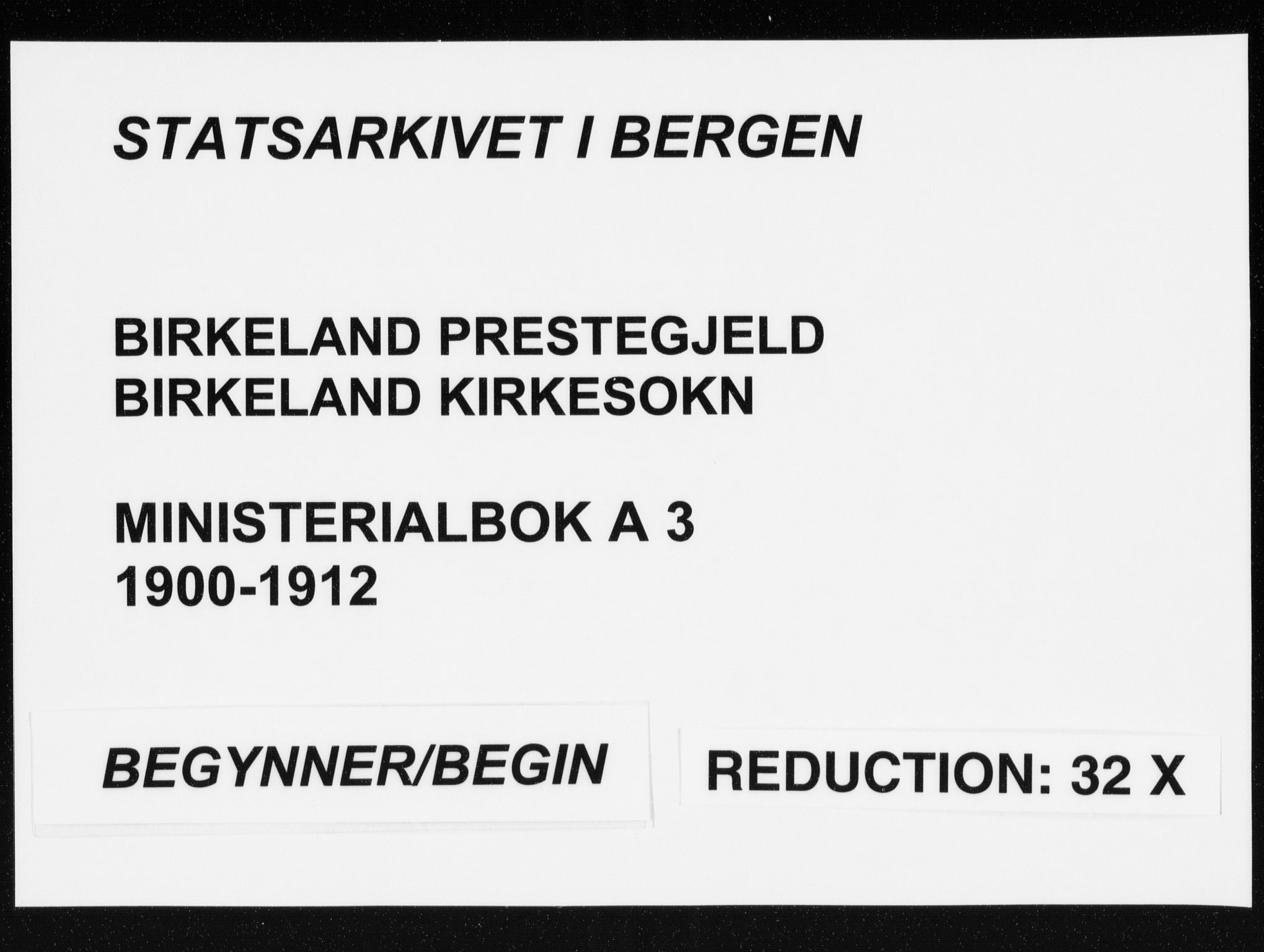 Fana Sokneprestembete, AV/SAB-A-75101/H/Haa/Haai/L0003: Parish register (official) no. I 3, 1900-1912