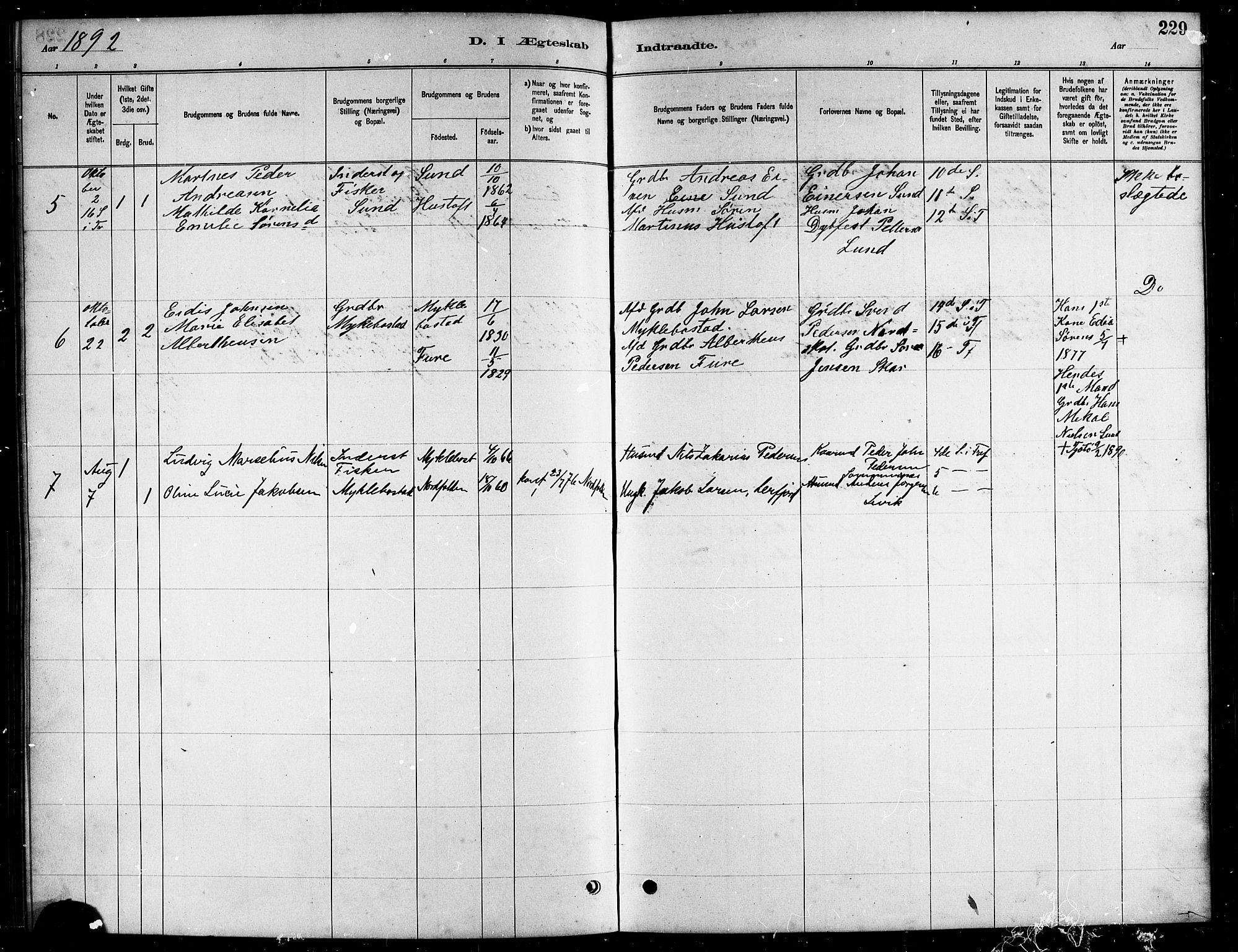 Ministerialprotokoller, klokkerbøker og fødselsregistre - Nordland, SAT/A-1459/857/L0828: Parish register (copy) no. 857C03, 1879-1908, p. 229