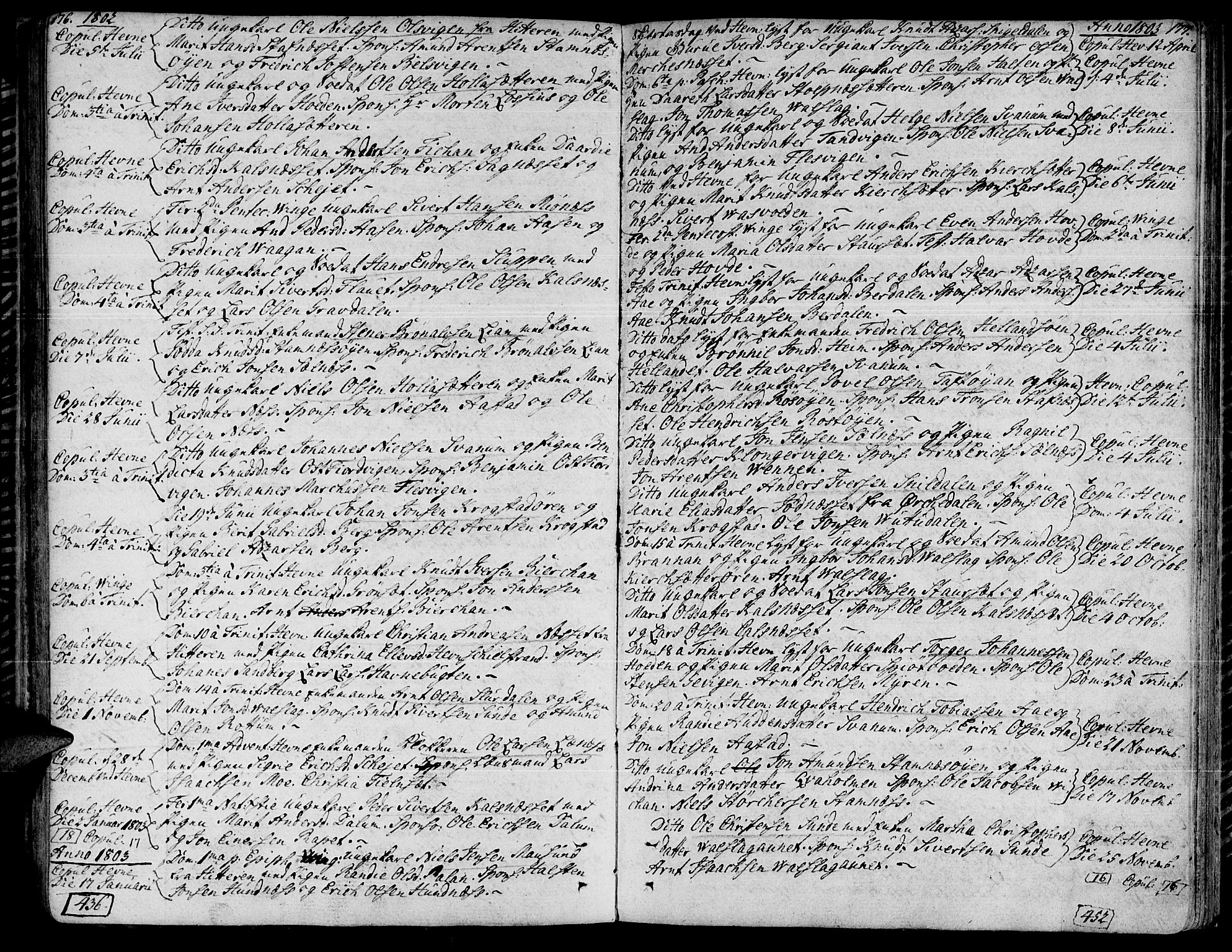 Ministerialprotokoller, klokkerbøker og fødselsregistre - Sør-Trøndelag, SAT/A-1456/630/L0490: Parish register (official) no. 630A03, 1795-1818, p. 176-177