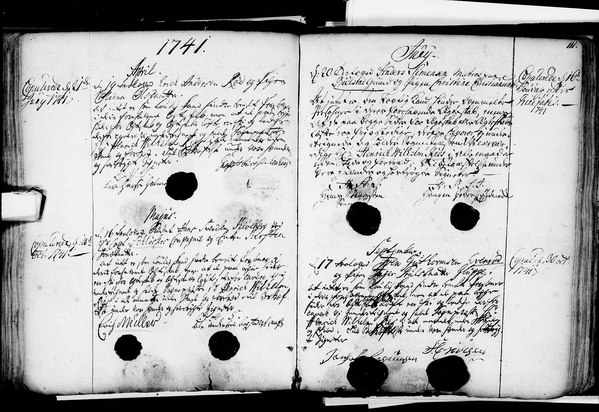 Glemmen prestekontor Kirkebøker, SAO/A-10908/F/Fa/L0001: Parish register (official) no. 1, 1733-1759, p. 111