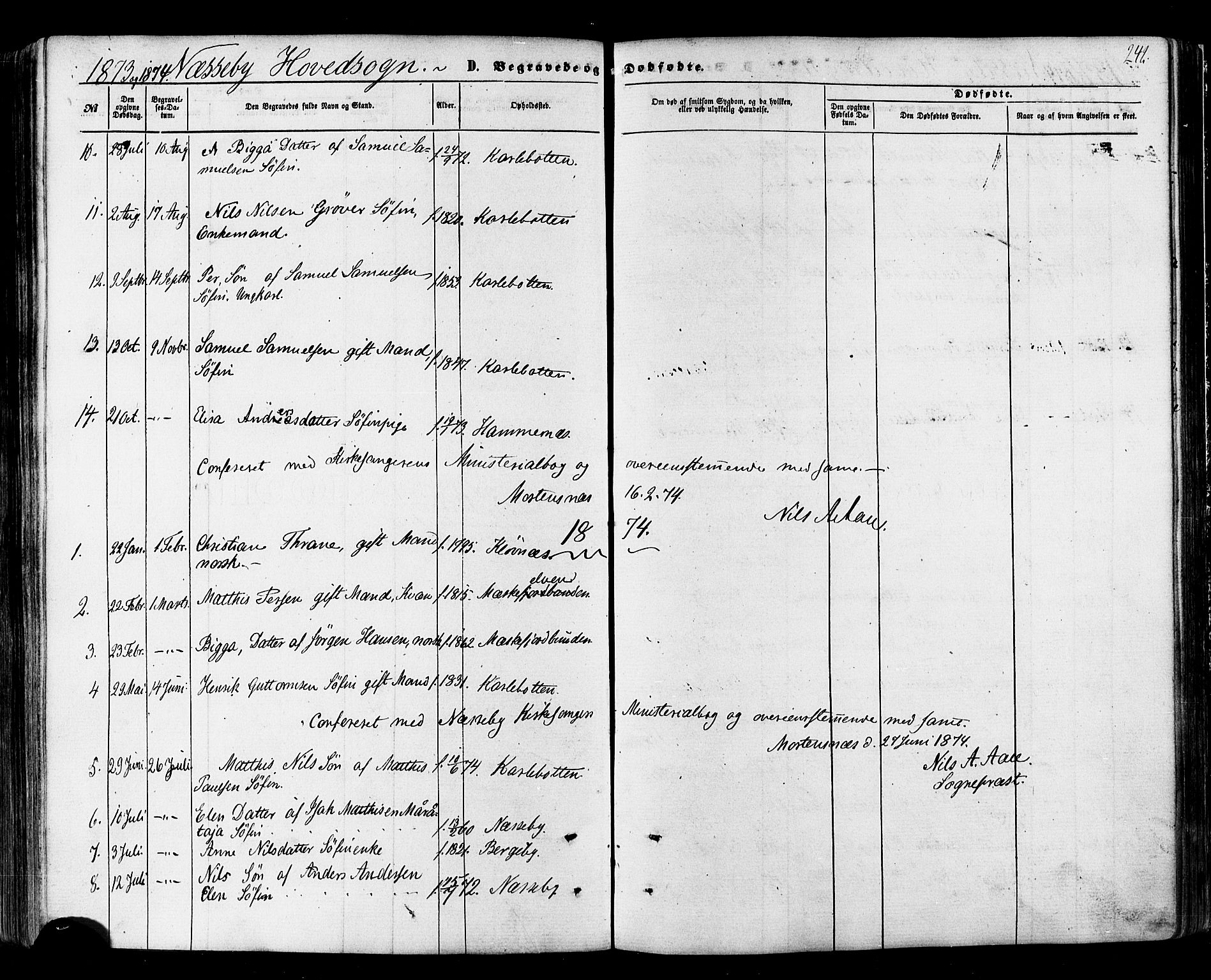 Nesseby sokneprestkontor, SATØ/S-1330/H/Ha/L0003kirke: Parish register (official) no. 3 /1, 1865-1876, p. 242