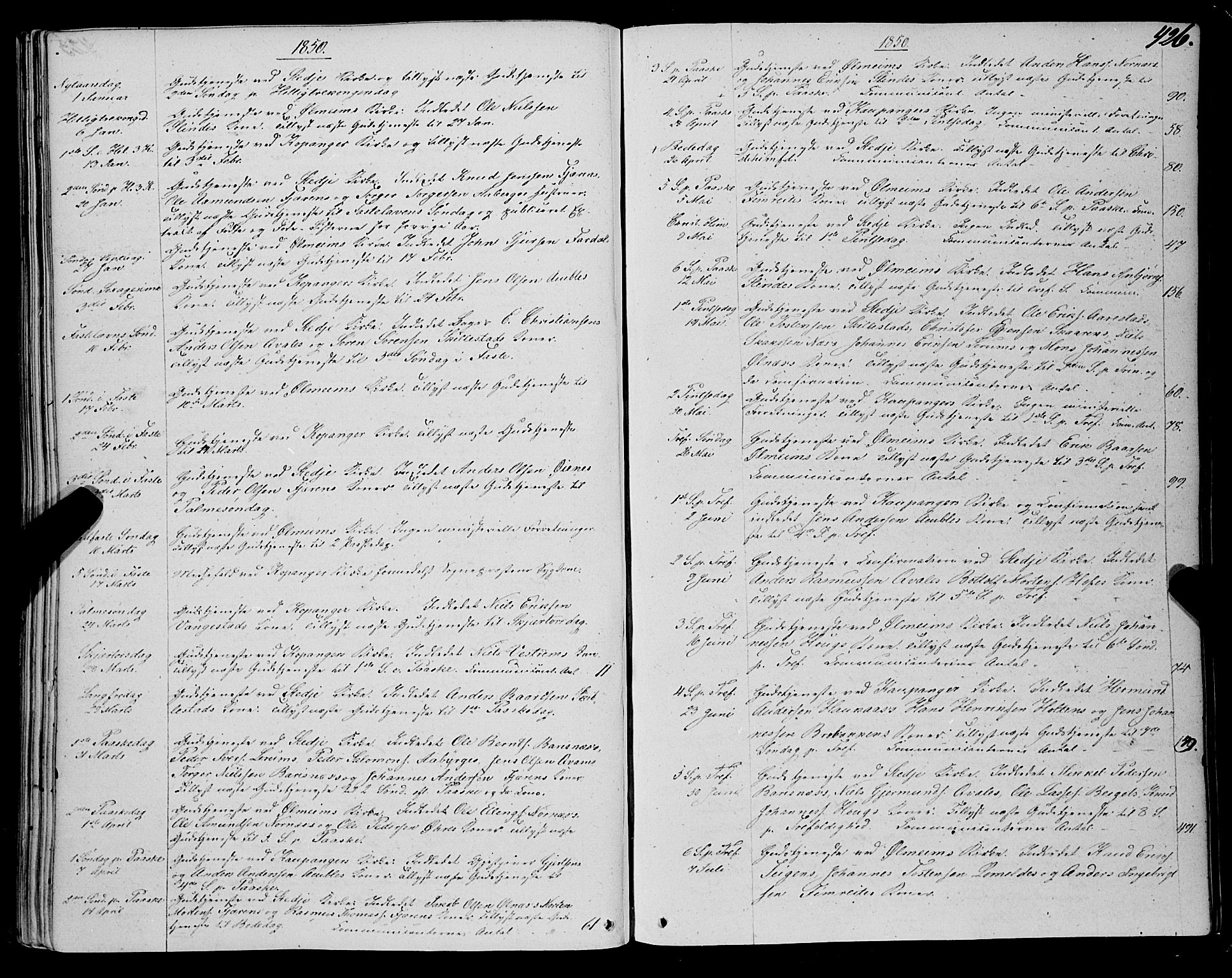 Sogndal sokneprestembete, SAB/A-81301/H/Haa/Haaa/L0012II: Parish register (official) no. A 12II, 1847-1877, p. 426