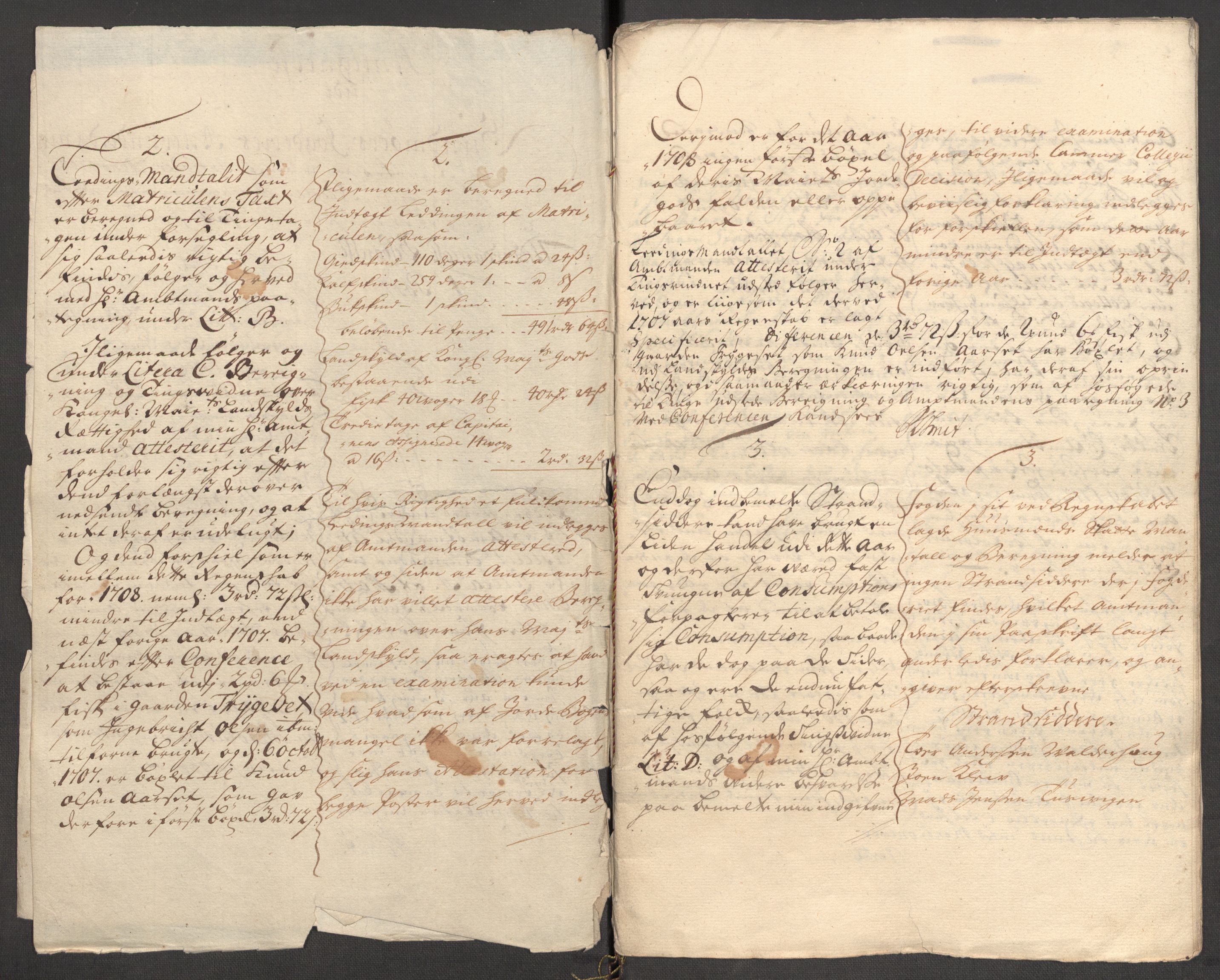 Rentekammeret inntil 1814, Reviderte regnskaper, Fogderegnskap, AV/RA-EA-4092/R54/L3562: Fogderegnskap Sunnmøre, 1708-1709, p. 148