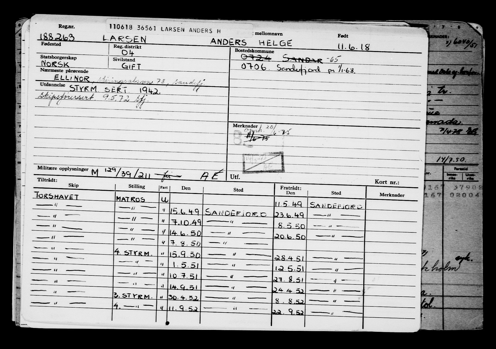 Direktoratet for sjømenn, AV/RA-S-3545/G/Gb/L0159: Hovedkort, 1918, p. 219