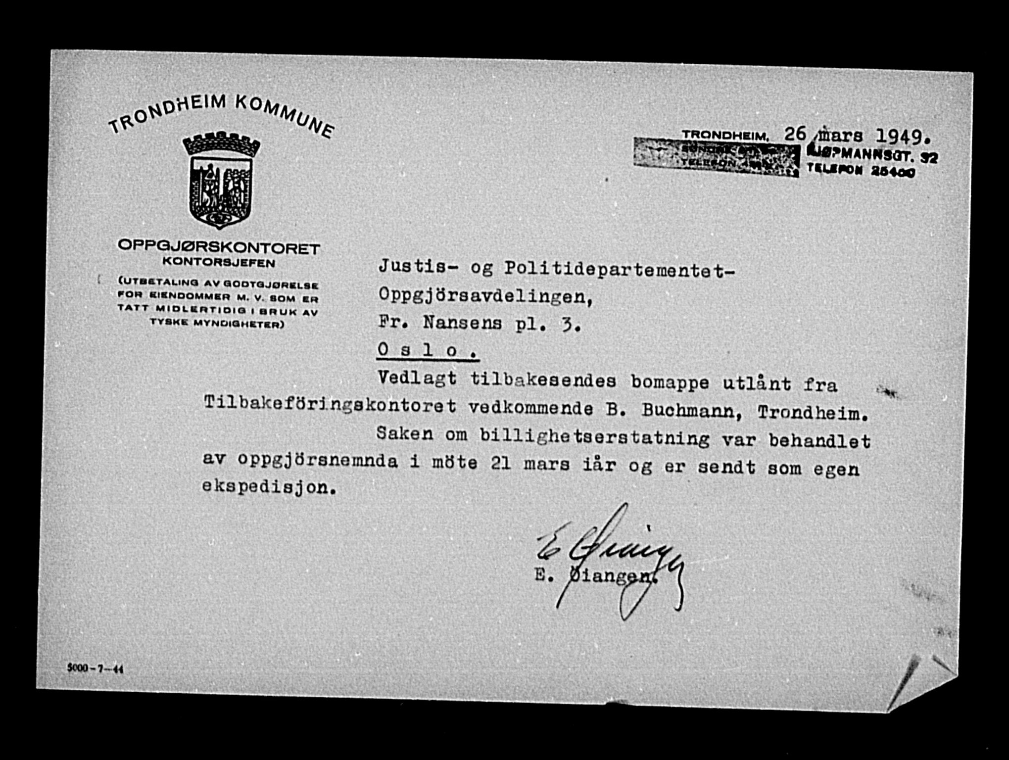 Justisdepartementet, Tilbakeføringskontoret for inndratte formuer, RA/S-1564/H/Hc/Hca/L0893: --, 1945-1947, p. 340