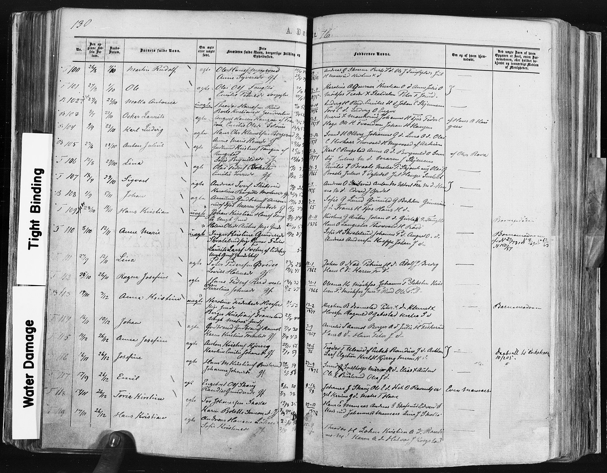 Trøgstad prestekontor Kirkebøker, SAO/A-10925/F/Fa/L0009: Parish register (official) no. I 9, 1865-1877, p. 130
