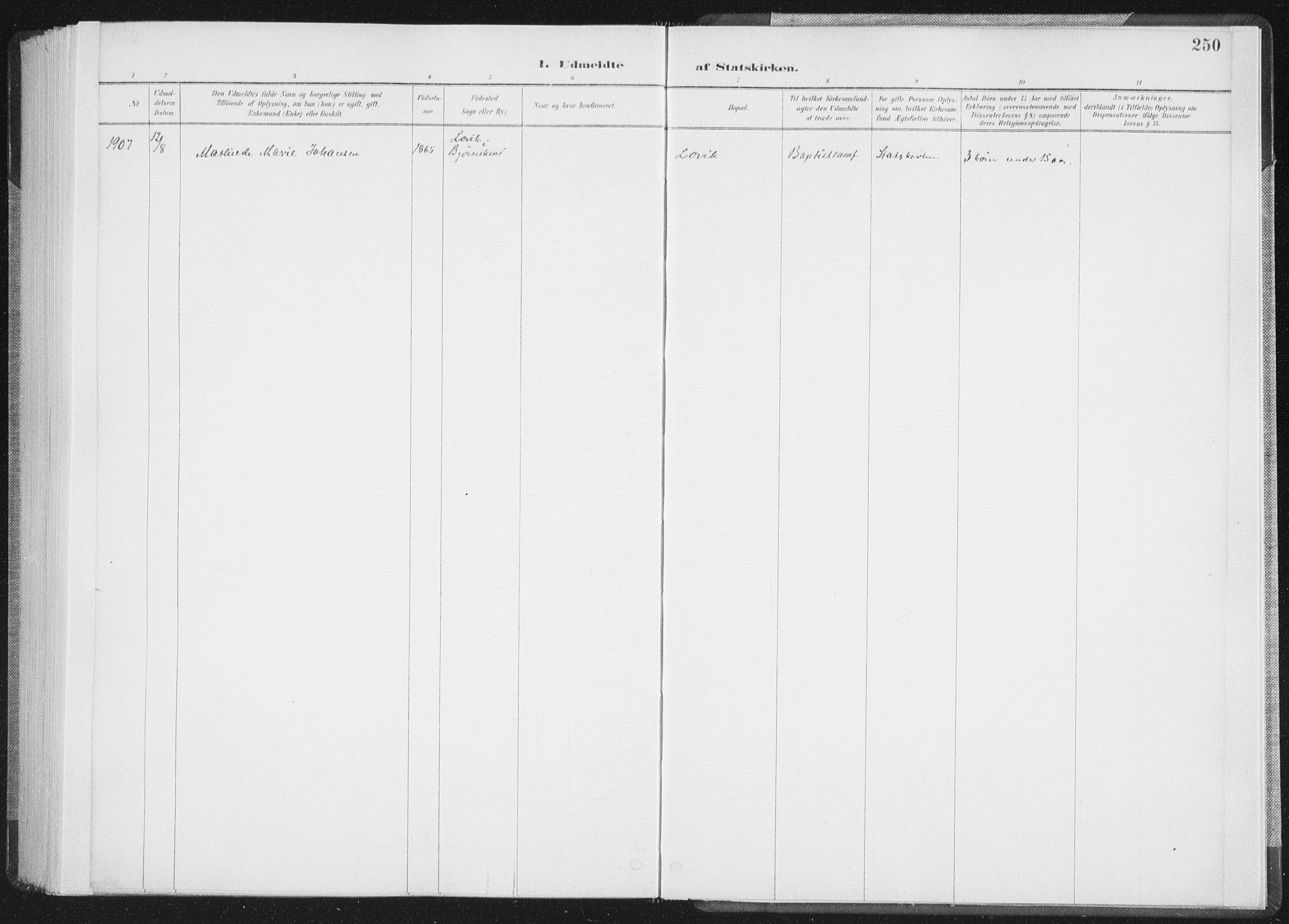 Ministerialprotokoller, klokkerbøker og fødselsregistre - Nordland, AV/SAT-A-1459/898/L1422: Parish register (official) no. 898A02, 1887-1908, p. 250