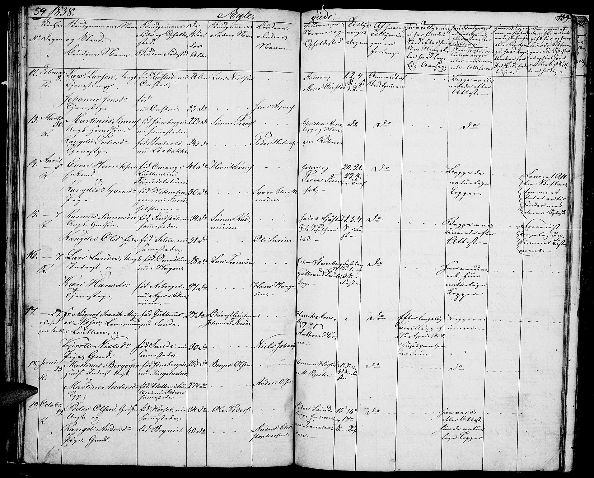 Romedal prestekontor, SAH/PREST-004/L/L0008: Parish register (copy) no. 8, 1837-1844, p. 59