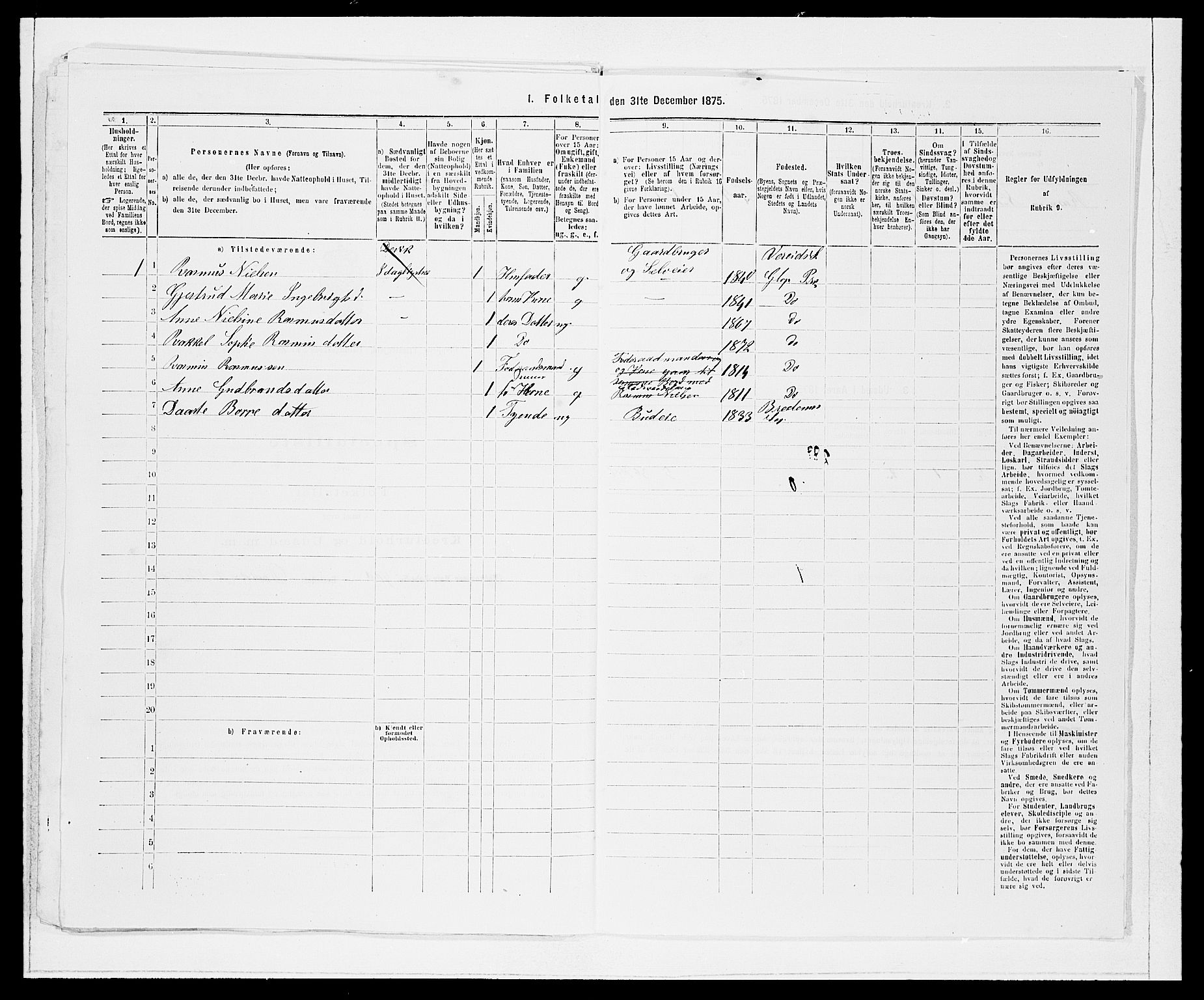 SAB, 1875 Census for 1445P Gloppen, 1875, p. 762