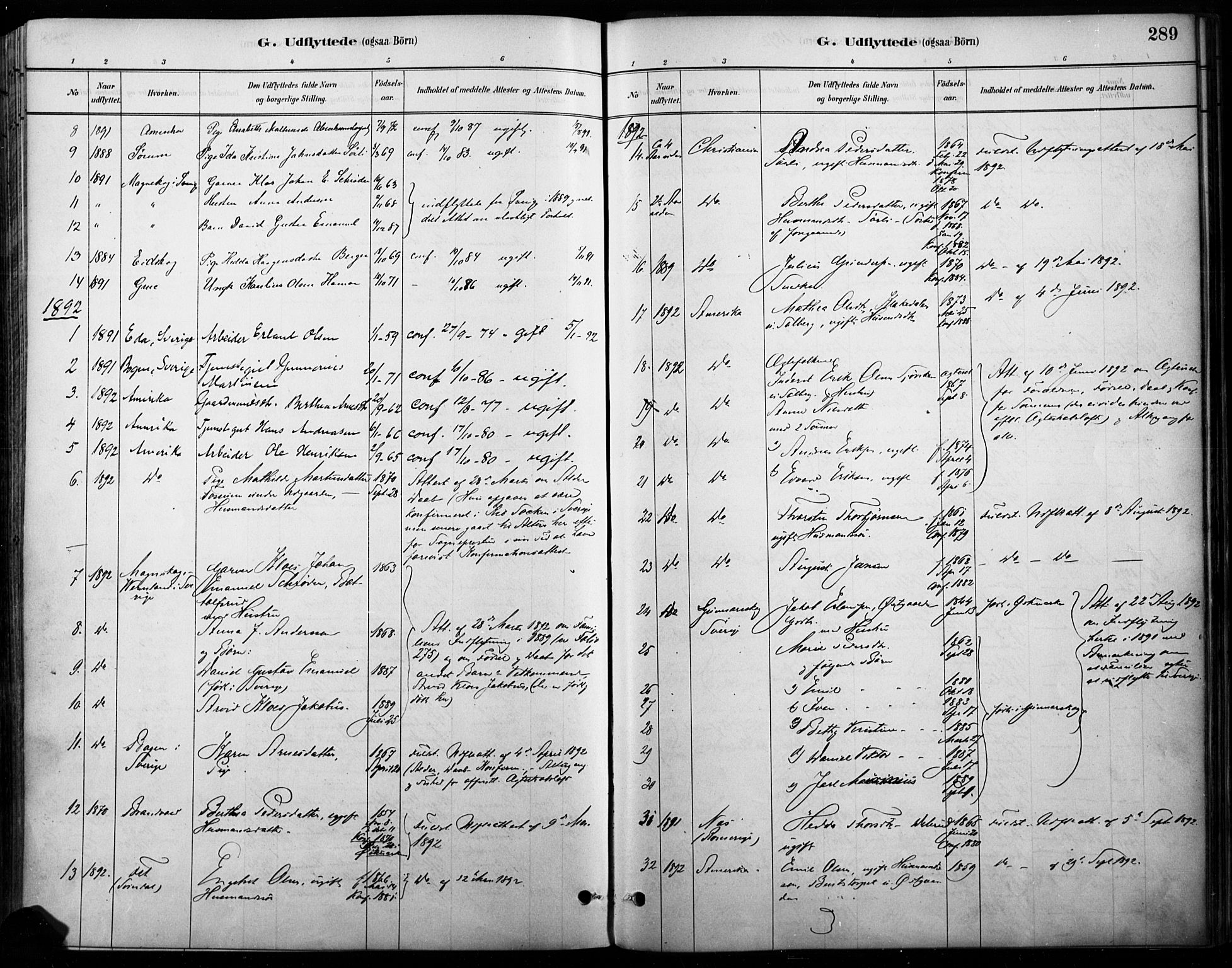 Vinger prestekontor, AV/SAH-PREST-024/H/Ha/Haa/L0015: Parish register (official) no. 15, 1881-1900, p. 289