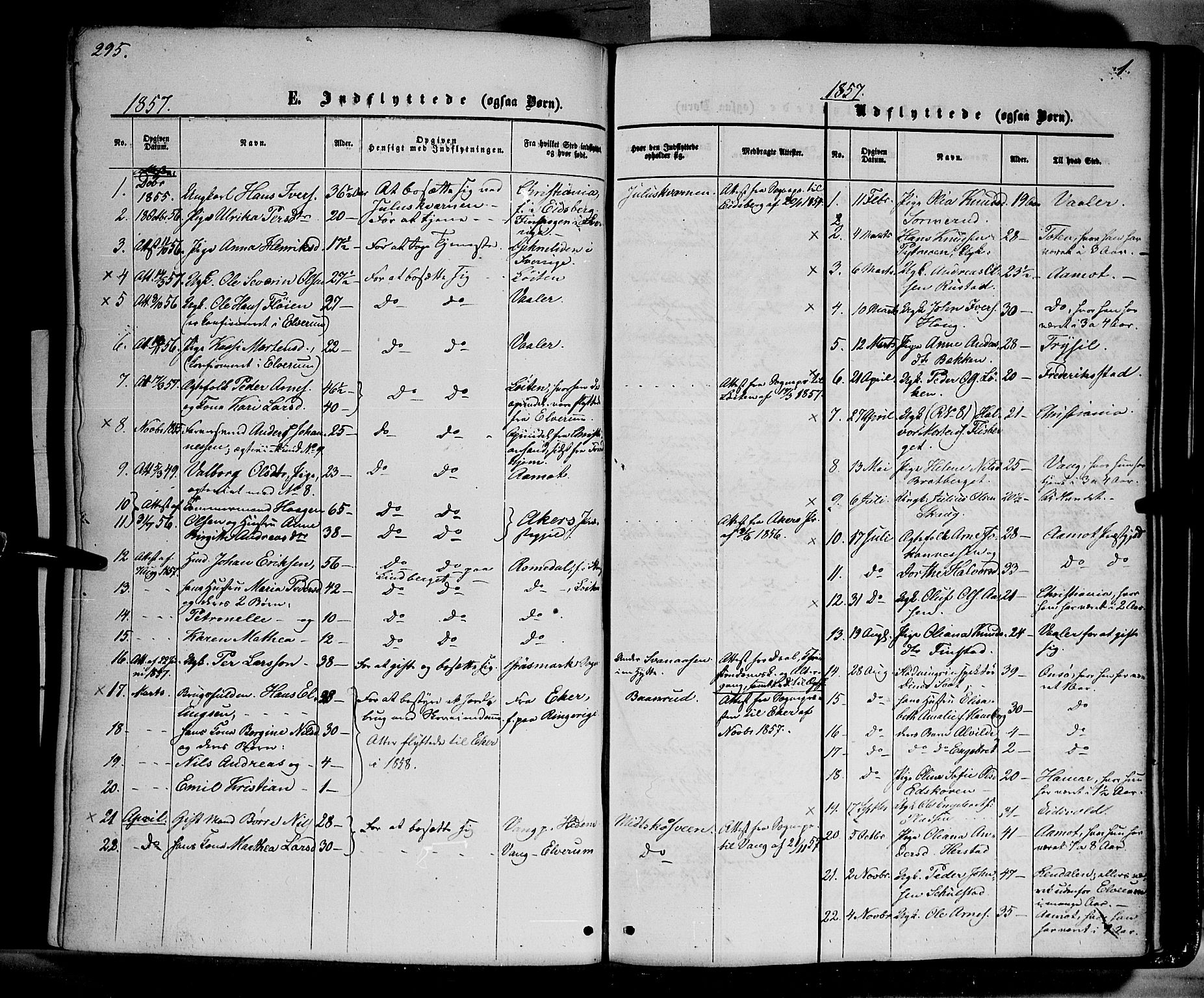 Elverum prestekontor, SAH/PREST-044/H/Ha/Haa/L0010: Parish register (official) no. 10, 1857-1868, p. 295