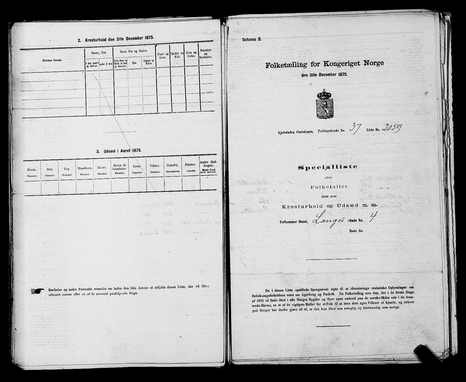 RA, 1875 census for 0301 Kristiania, 1875, p. 5887
