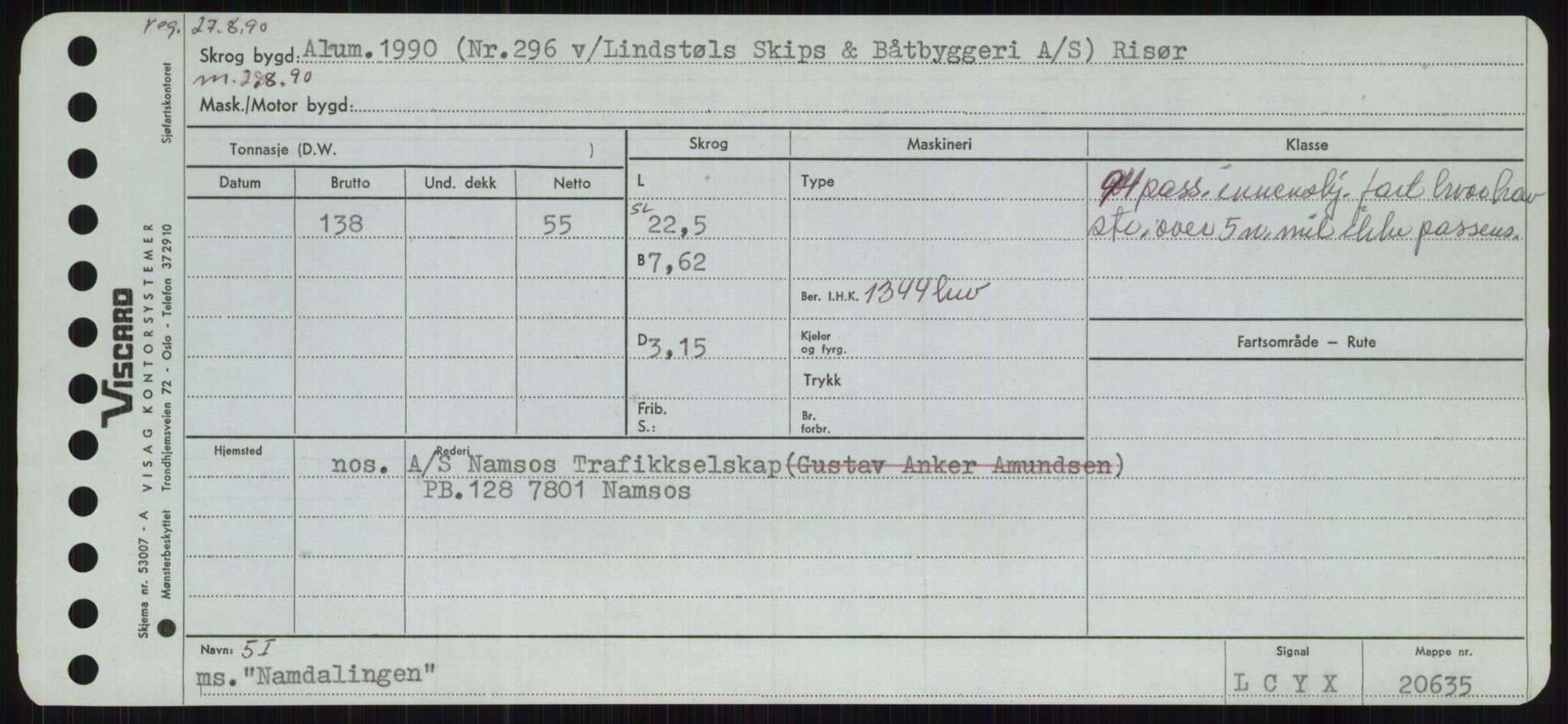 Sjøfartsdirektoratet med forløpere, Skipsmålingen, RA/S-1627/H/Ha/L0004/0001: Fartøy, Mas-R / Fartøy, Mas-Odd, p. 393