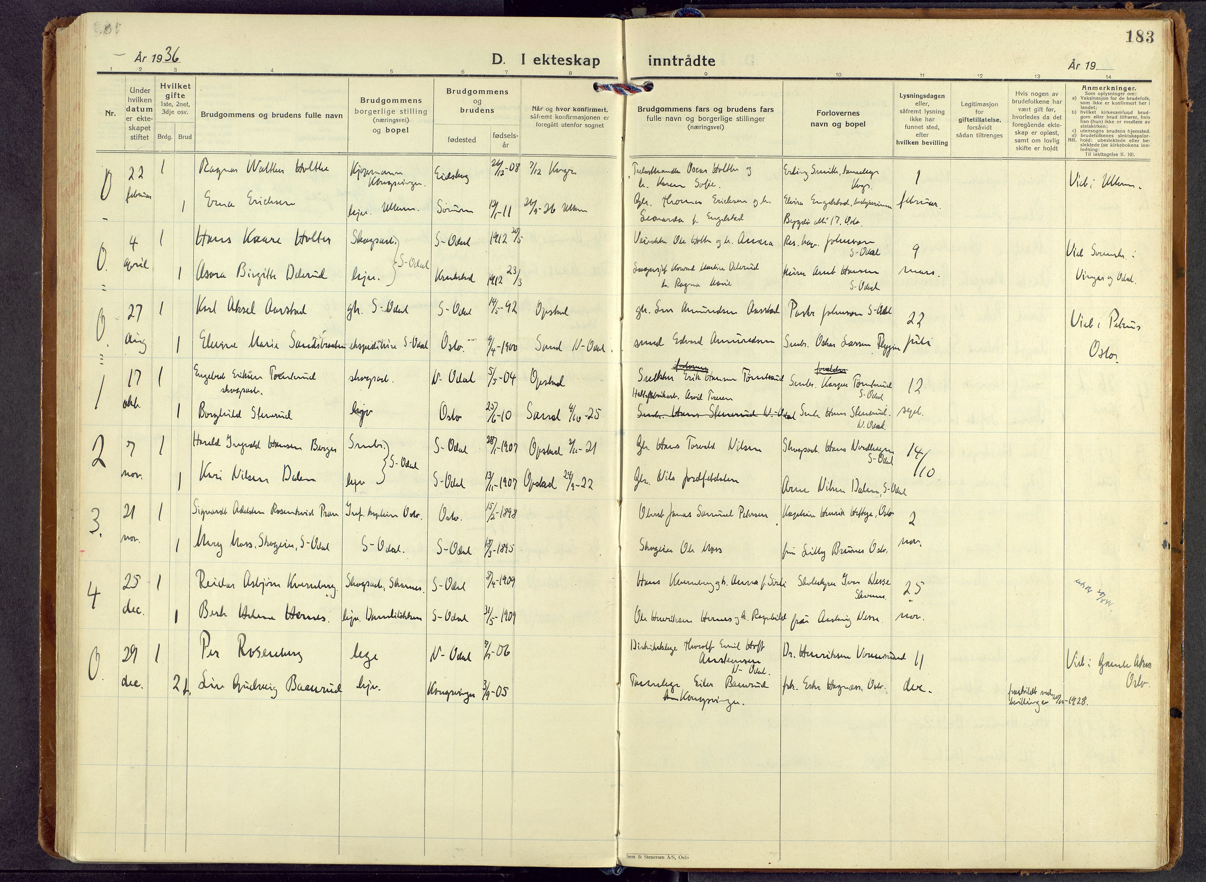 Sør-Odal prestekontor, AV/SAH-PREST-030/H/Ha/Haa/L0017: Parish register (official) no. 17, 1927-1980, p. 183