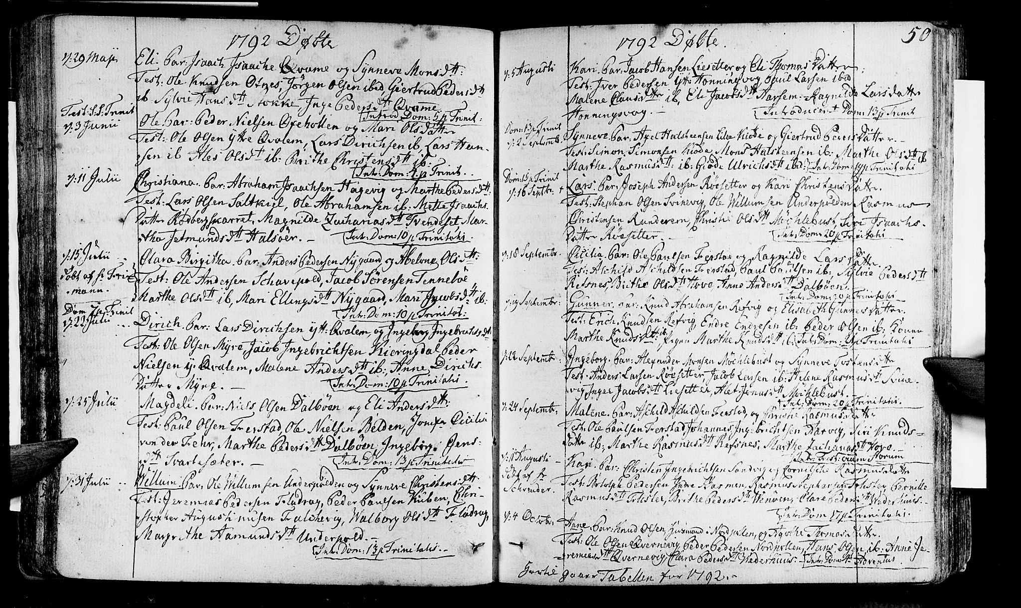 Selje sokneprestembete, AV/SAB-A-99938/H/Ha/Haa/Haaa: Parish register (official) no. A 6, 1782-1806, p. 50