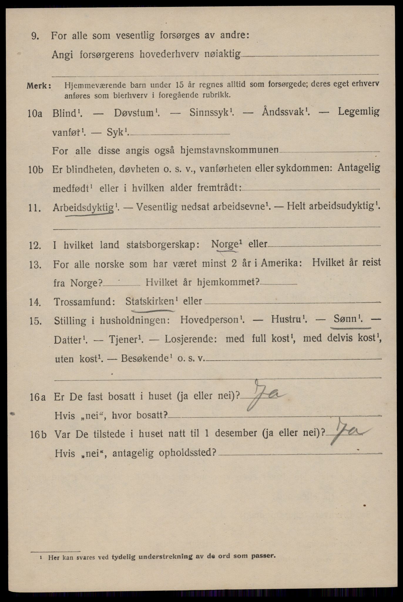SAST, 1920 census for Egersund town, 1920, p. 8423
