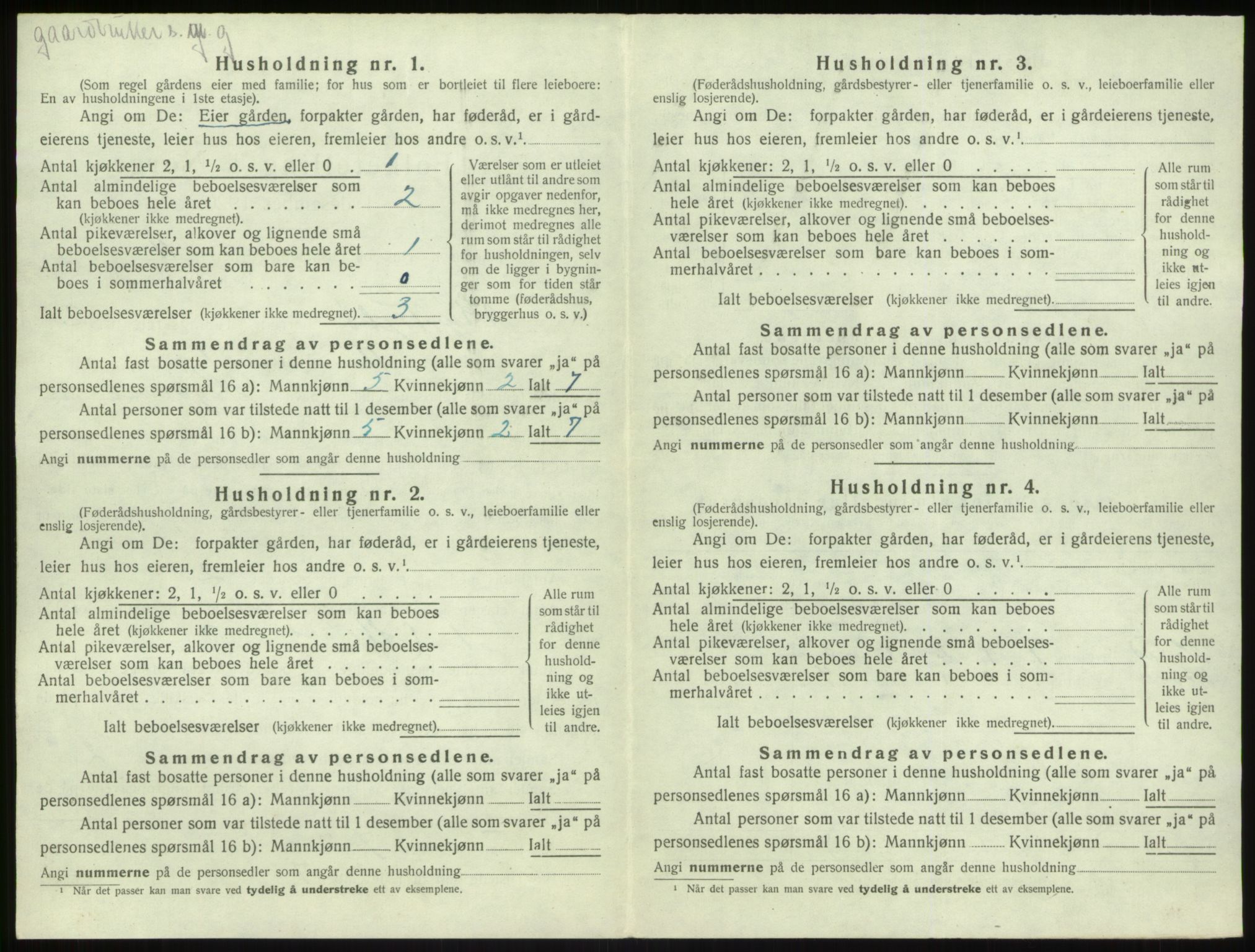 SAB, 1920 census for Kyrkjebø, 1920, p. 107