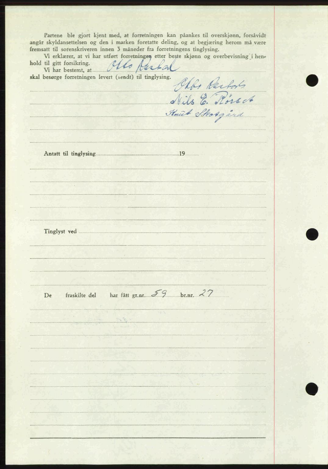 Romsdal sorenskriveri, SAT/A-4149/1/2/2C: Mortgage book no. A22, 1947-1947, Diary no: : 472/1947