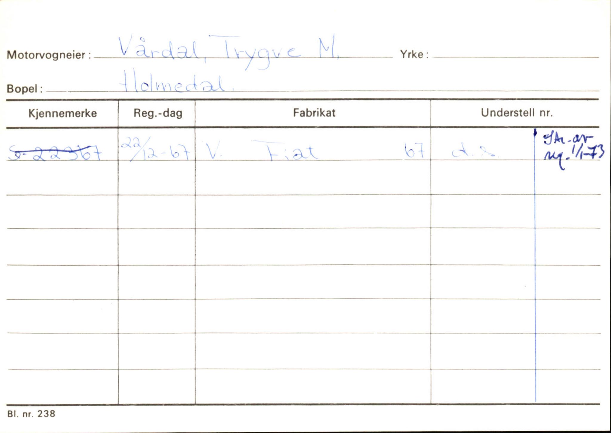 Statens vegvesen, Sogn og Fjordane vegkontor, AV/SAB-A-5301/4/F/L0126: Eigarregister Fjaler M-Å. Leikanger A-Å, 1945-1975, p. 660