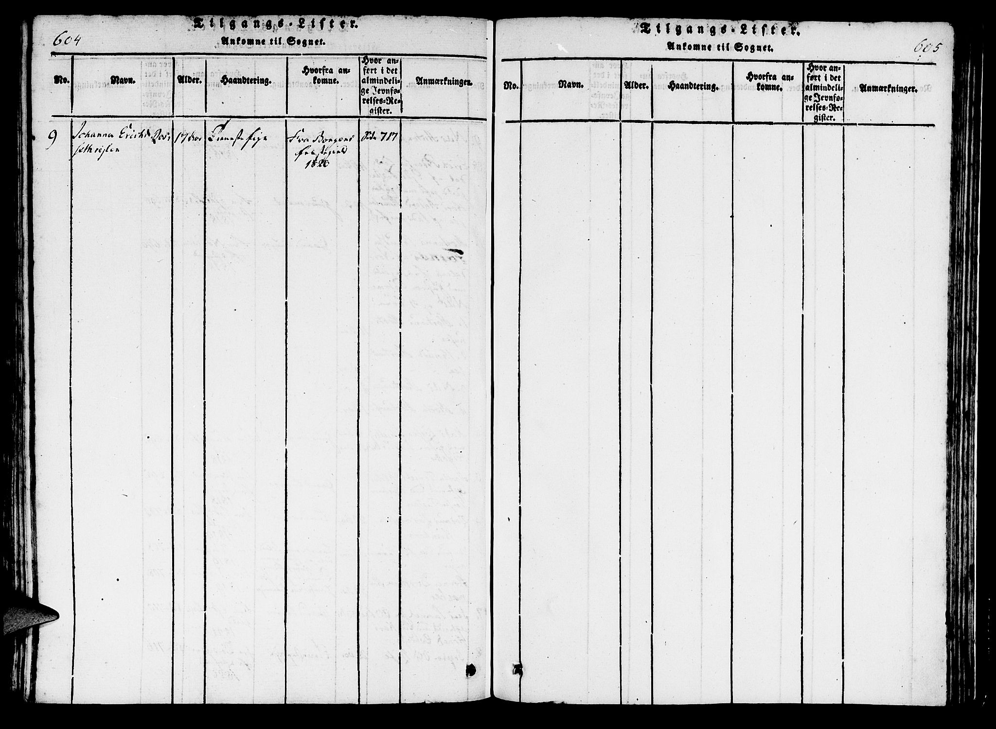 Innvik sokneprestembete, AV/SAB-A-80501: Parish register (official) no. A 2, 1816-1821, p. 604-605