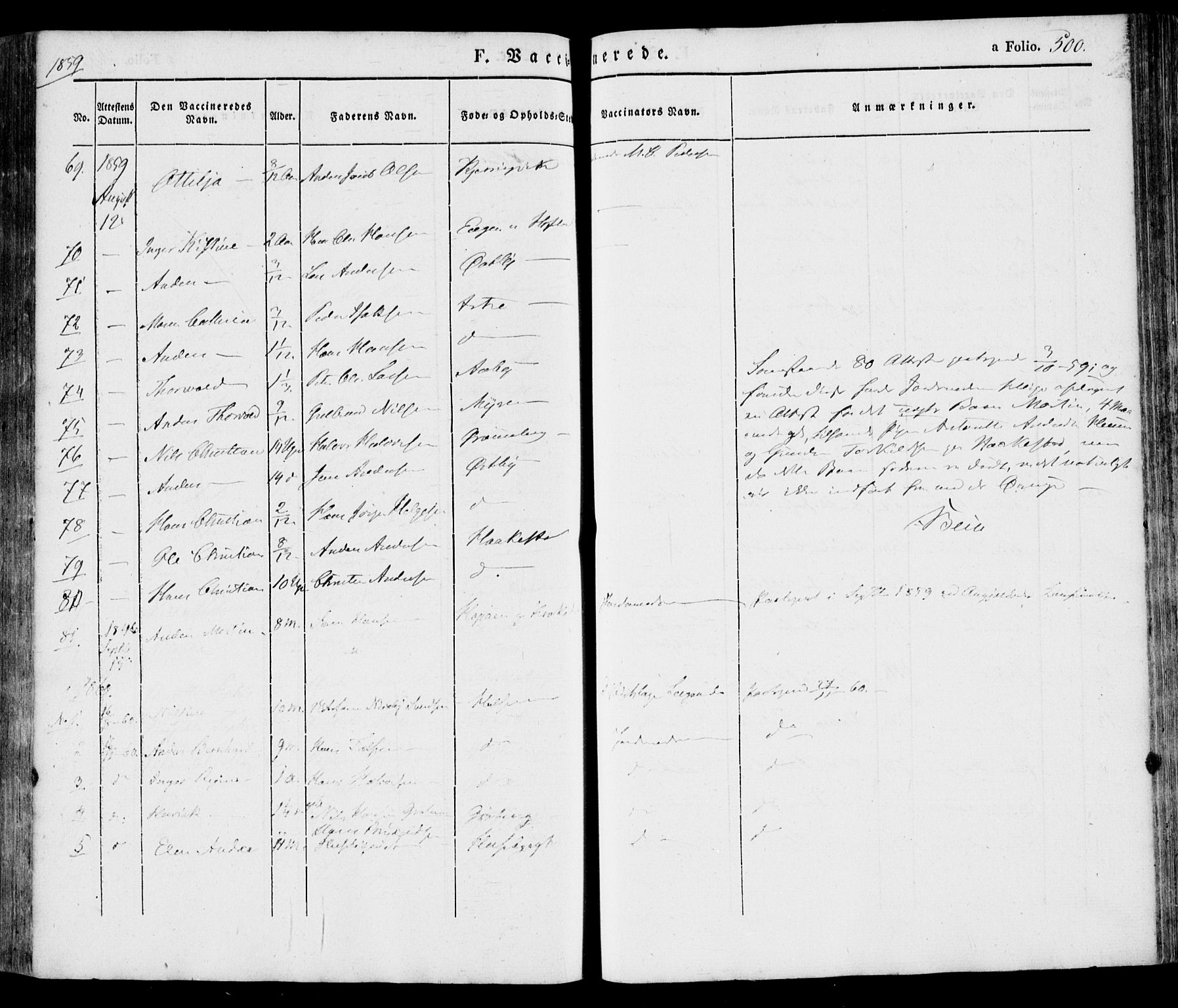 Tjølling kirkebøker, AV/SAKO-A-60/F/Fa/L0006: Parish register (official) no. 6, 1835-1859, p. 500