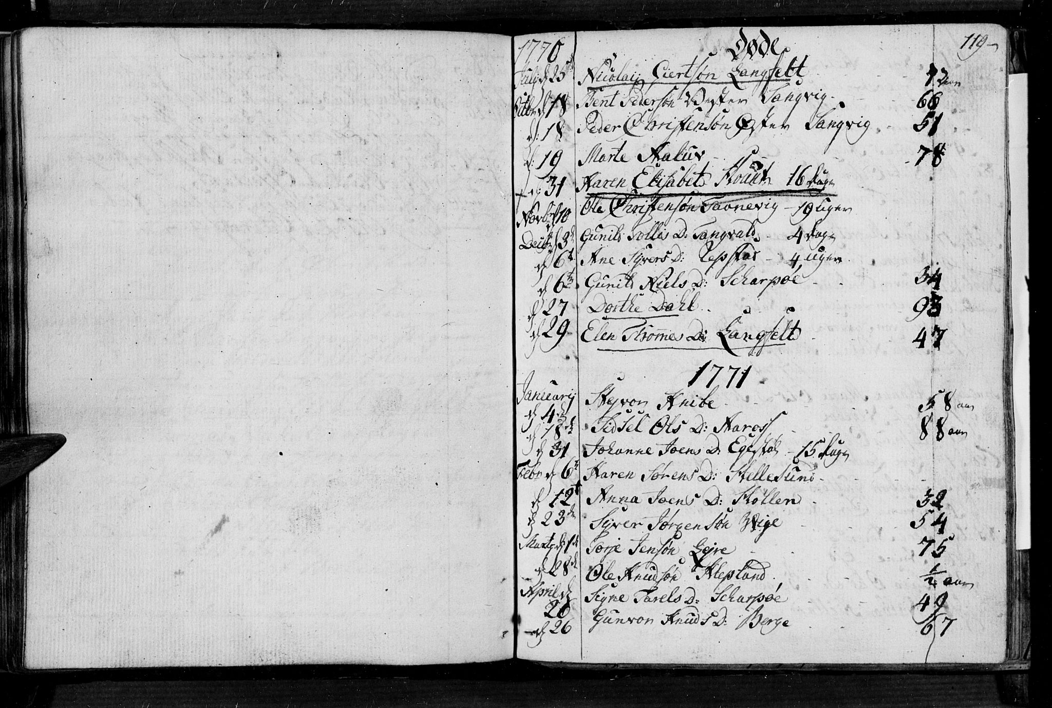 Søgne sokneprestkontor, SAK/1111-0037/F/Fa/Fab/L0004: Parish register (official) no. A 4, 1770-1822, p. 118-119