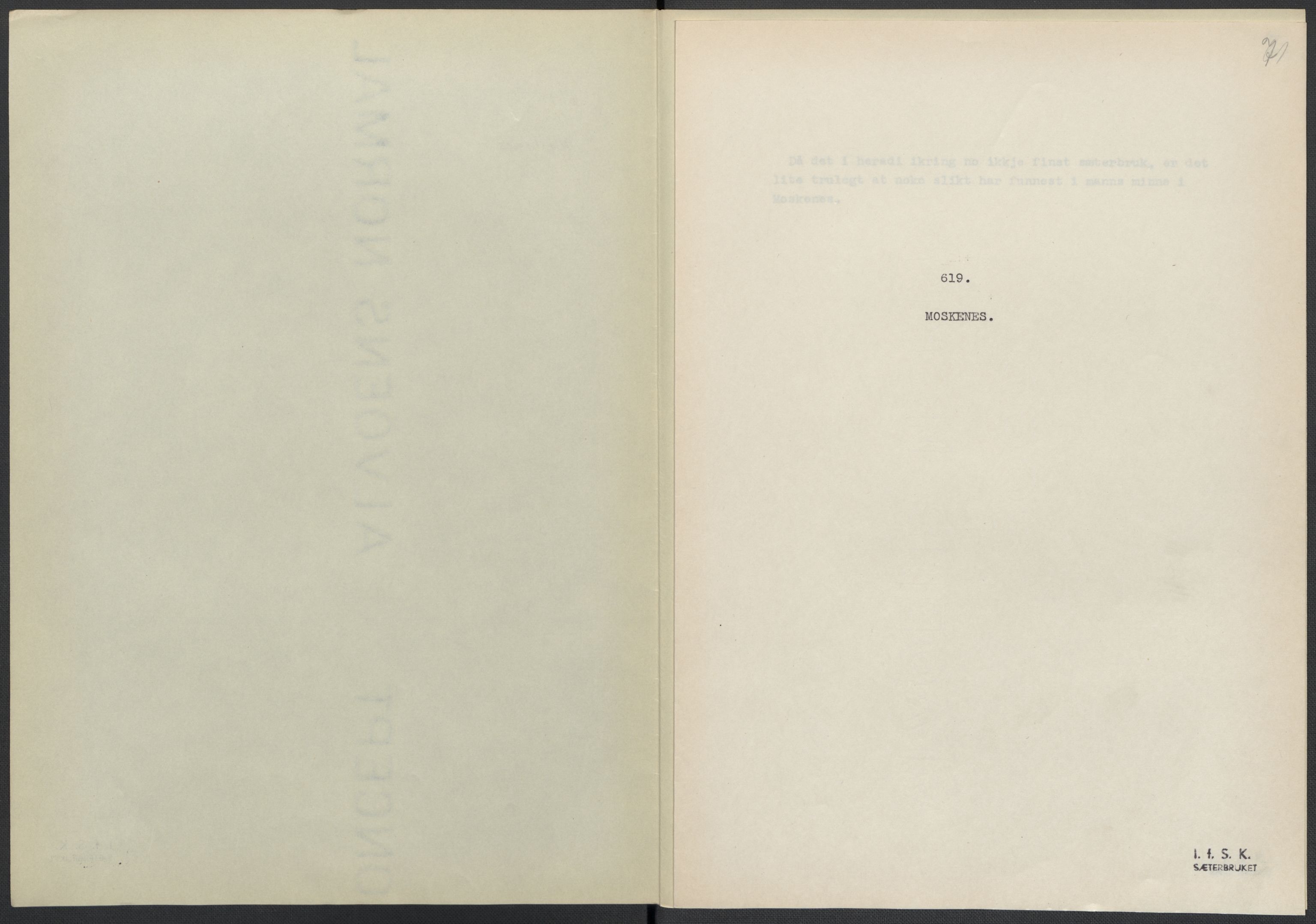 Instituttet for sammenlignende kulturforskning, AV/RA-PA-0424/F/Fc/L0016/0003: Eske B16: / Nordland (perm XLVIII), 1932-1937, p. 71