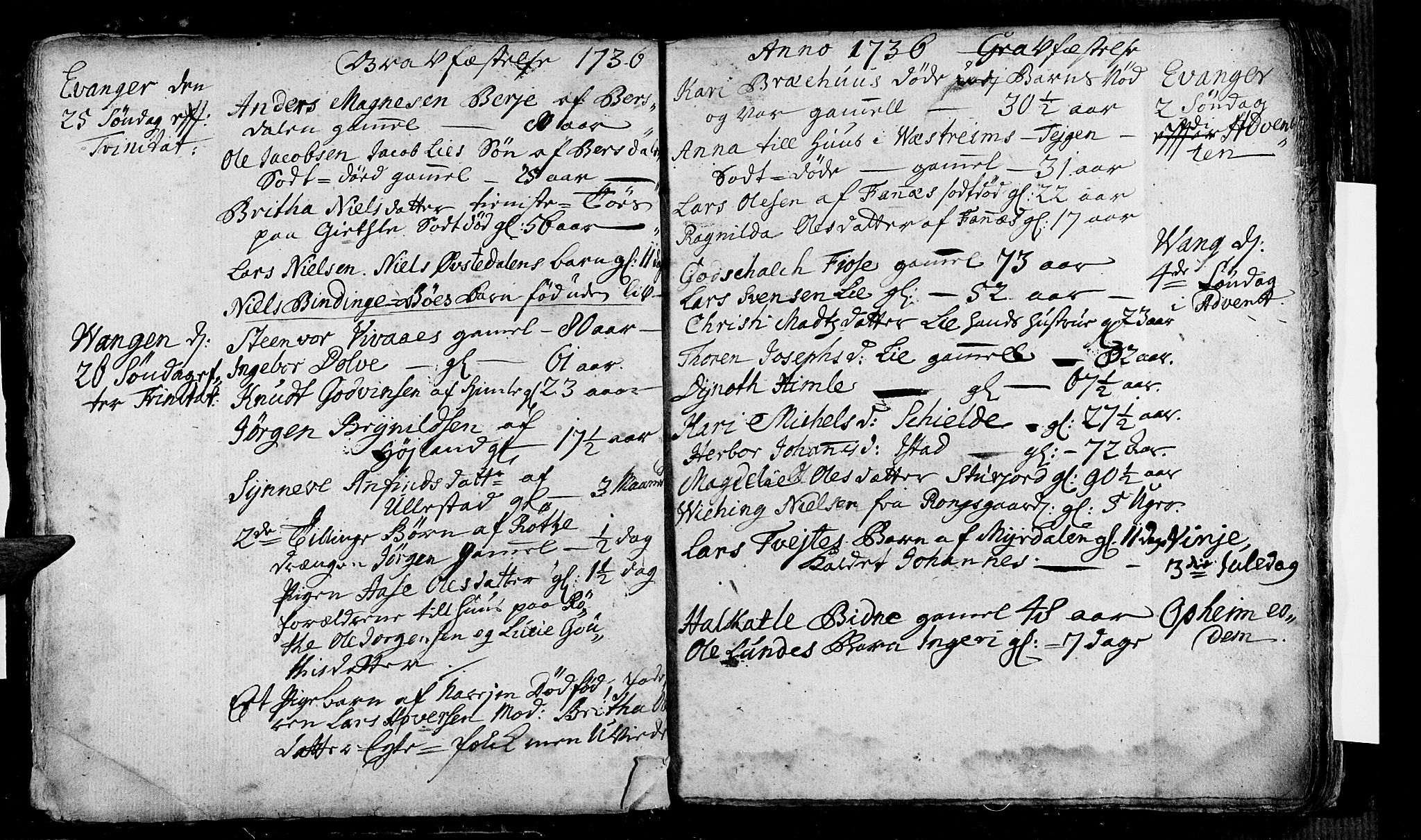 Voss sokneprestembete, AV/SAB-A-79001/H/Haa: Parish register (official) no. A 5, 1736-1743, p. 20