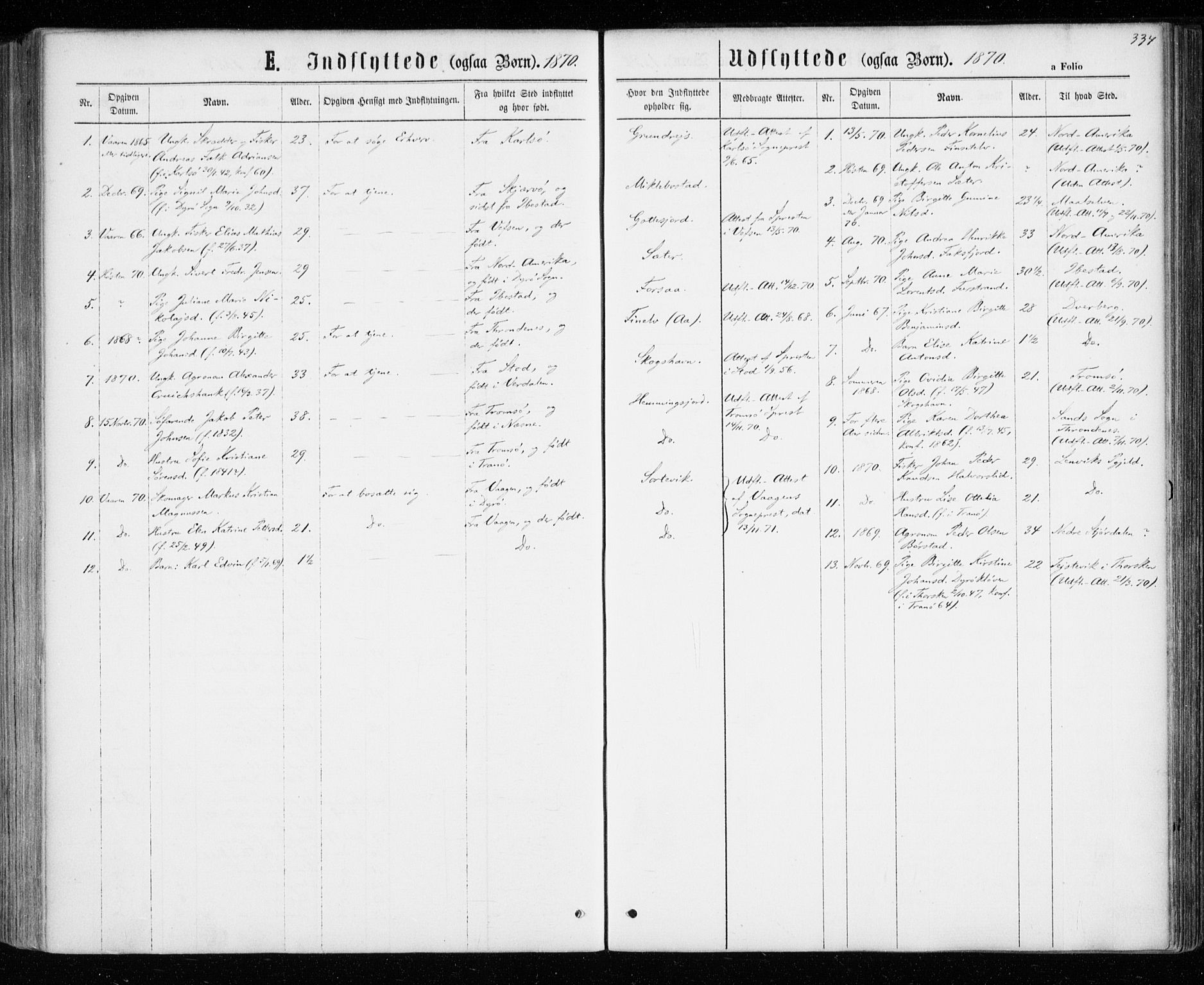 Tranøy sokneprestkontor, SATØ/S-1313/I/Ia/Iaa/L0008kirke: Parish register (official) no. 8, 1867-1877, p. 334
