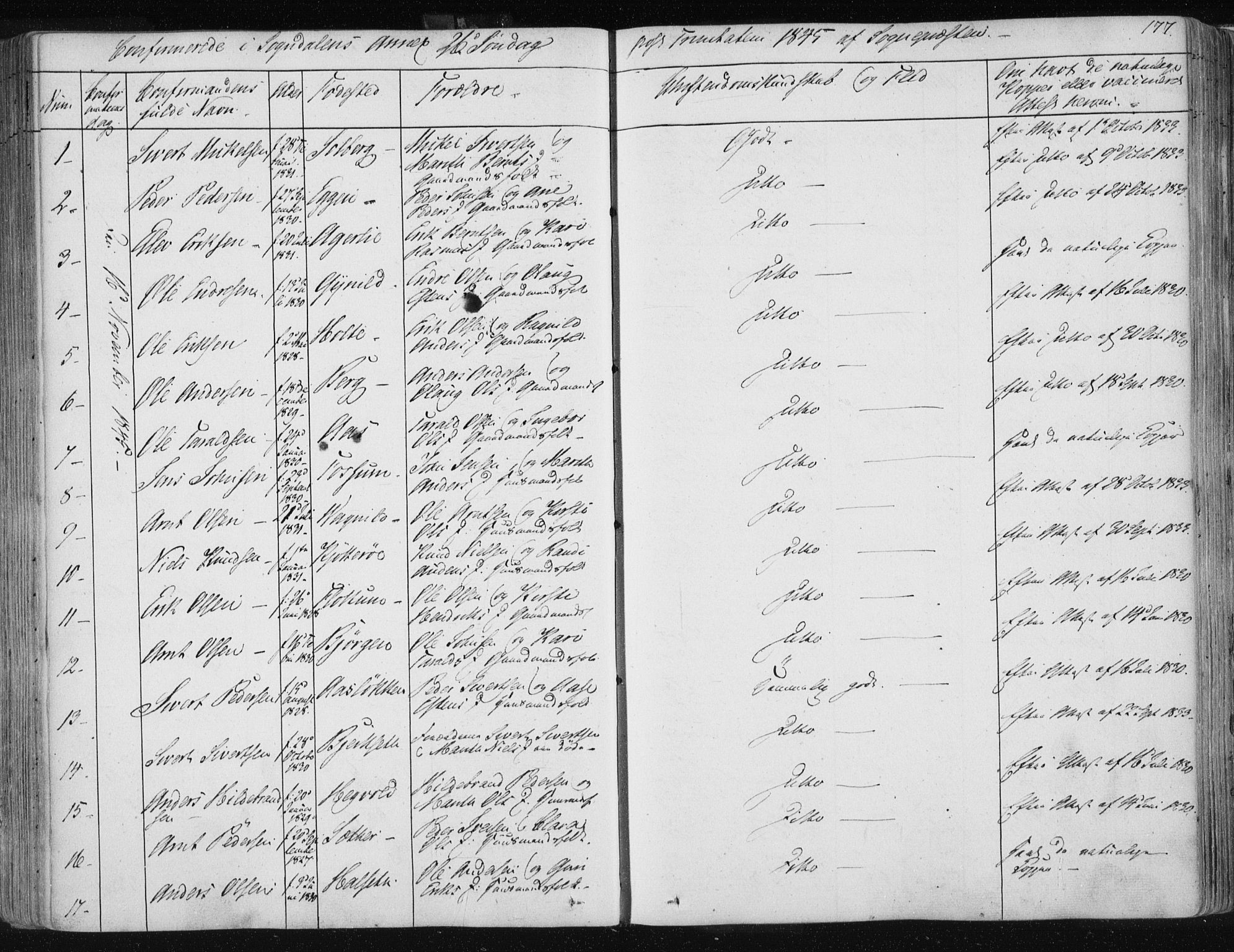 Ministerialprotokoller, klokkerbøker og fødselsregistre - Sør-Trøndelag, SAT/A-1456/687/L0999: Parish register (official) no. 687A05 /3, 1843-1848, p. 177