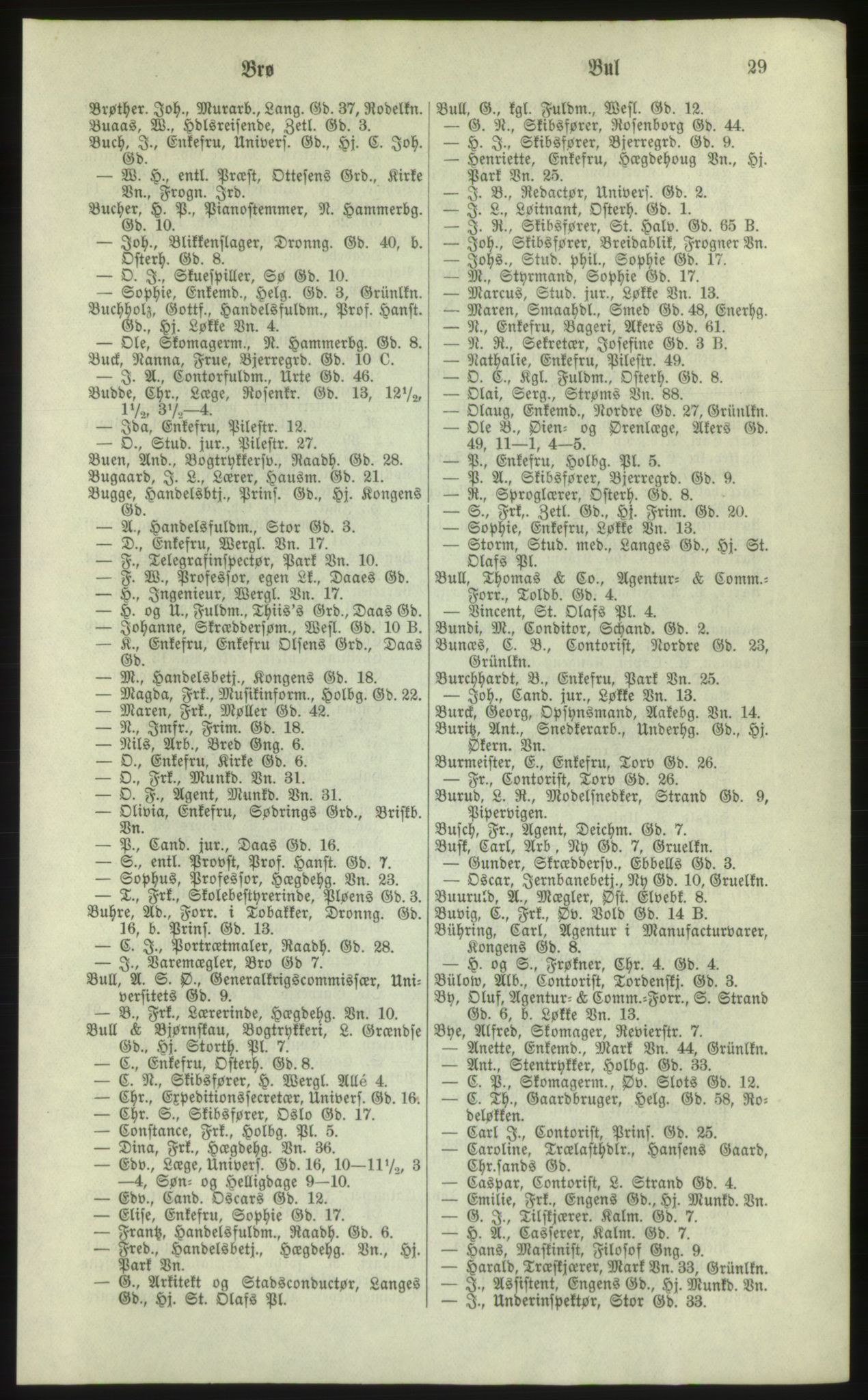 Kristiania/Oslo adressebok, PUBL/-, 1881, p. 29