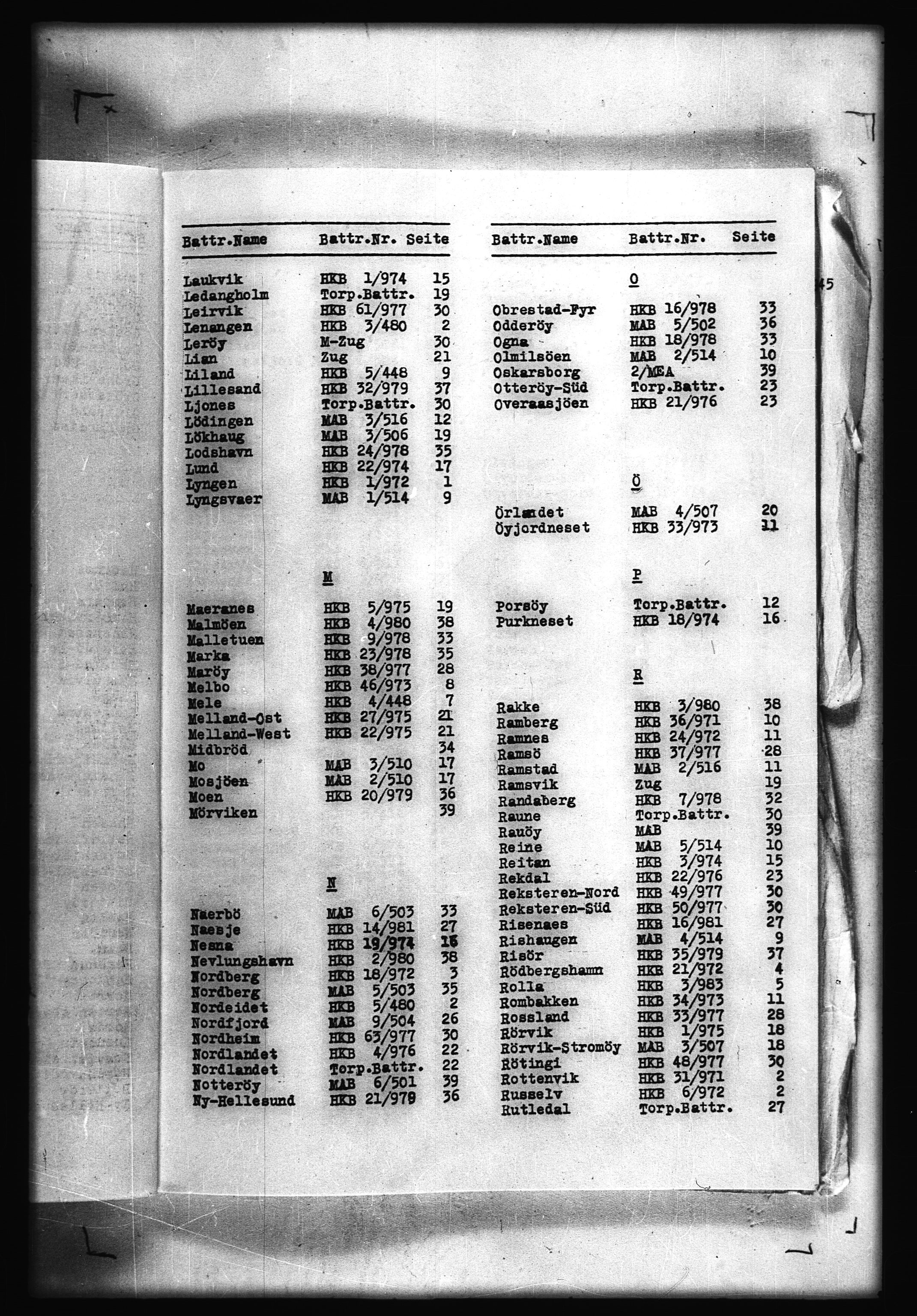 Documents Section, AV/RA-RAFA-2200/V/L0056: Film med LMDC Serial Numbers, 1940-1945, p. 105