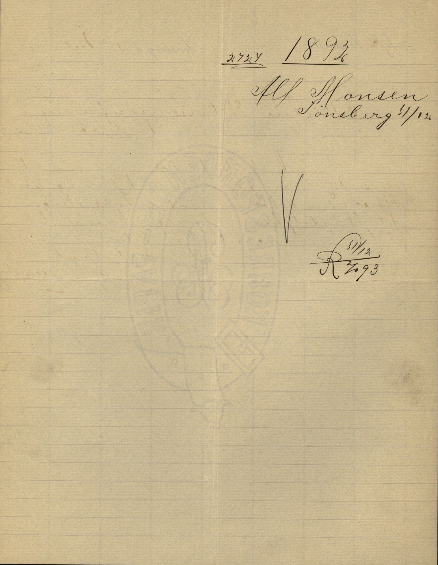 Pa 63 - Østlandske skibsassuranceforening, VEMU/A-1079/G/Ga/L0029/0007: Havaridokumenter / Diamant, Foldin, Aise, Florida, Flora, 1892, p. 134