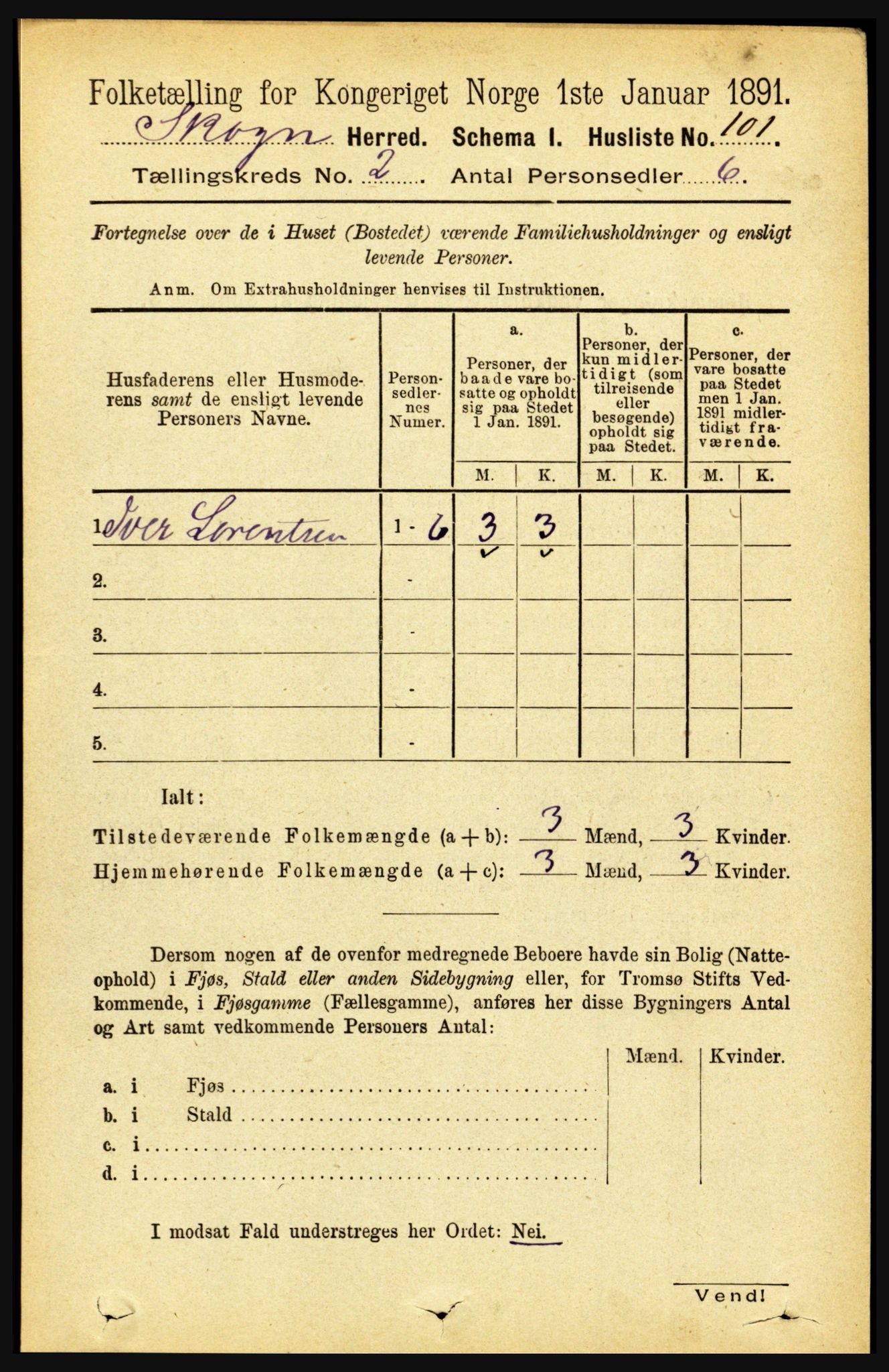 RA, 1891 census for 1719 Skogn, 1891, p. 967