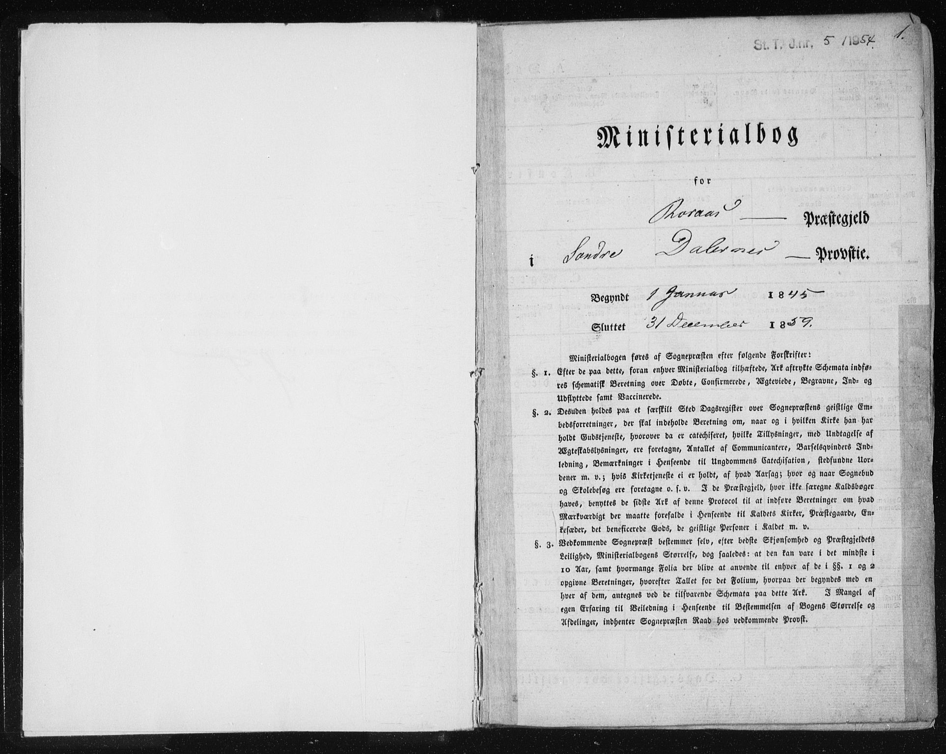 Ministerialprotokoller, klokkerbøker og fødselsregistre - Sør-Trøndelag, SAT/A-1456/681/L0931: Parish register (official) no. 681A09, 1845-1859, p. 1