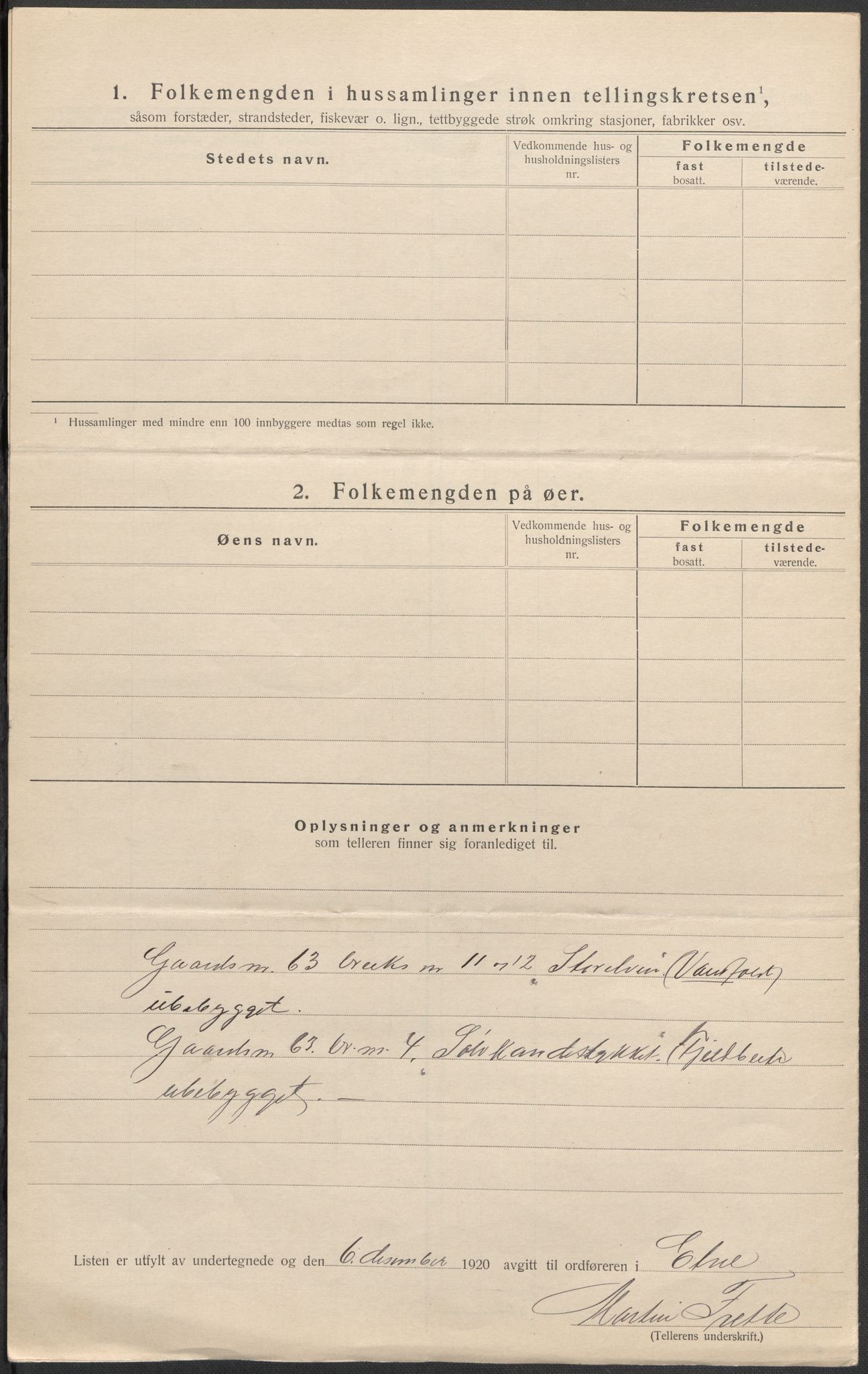 SAB, 1920 census for Etne, 1920, p. 18