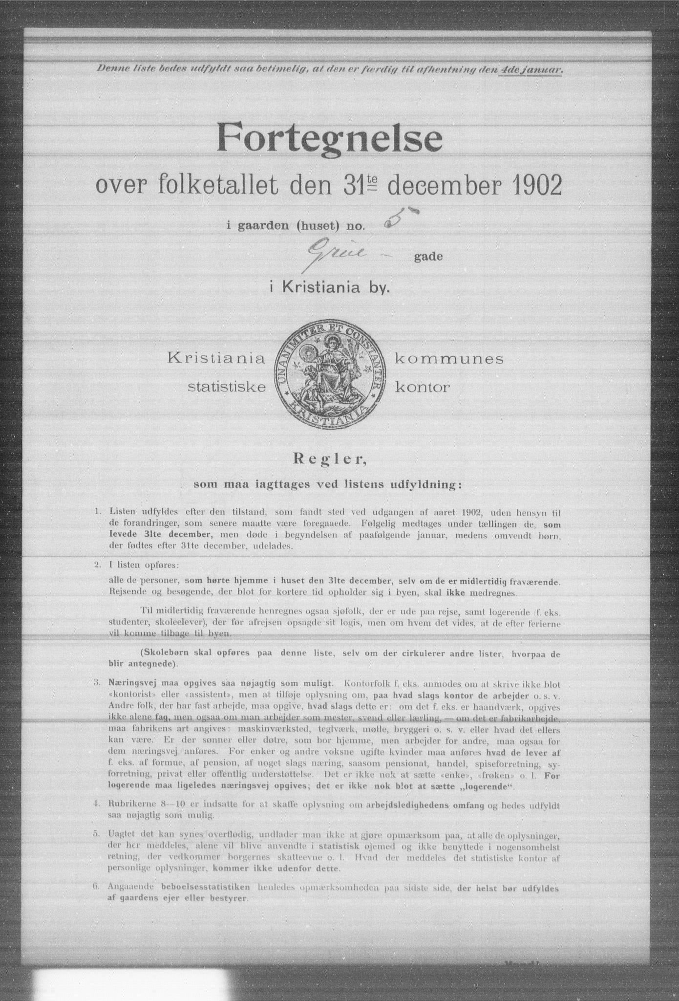 OBA, Municipal Census 1902 for Kristiania, 1902, p. 5882