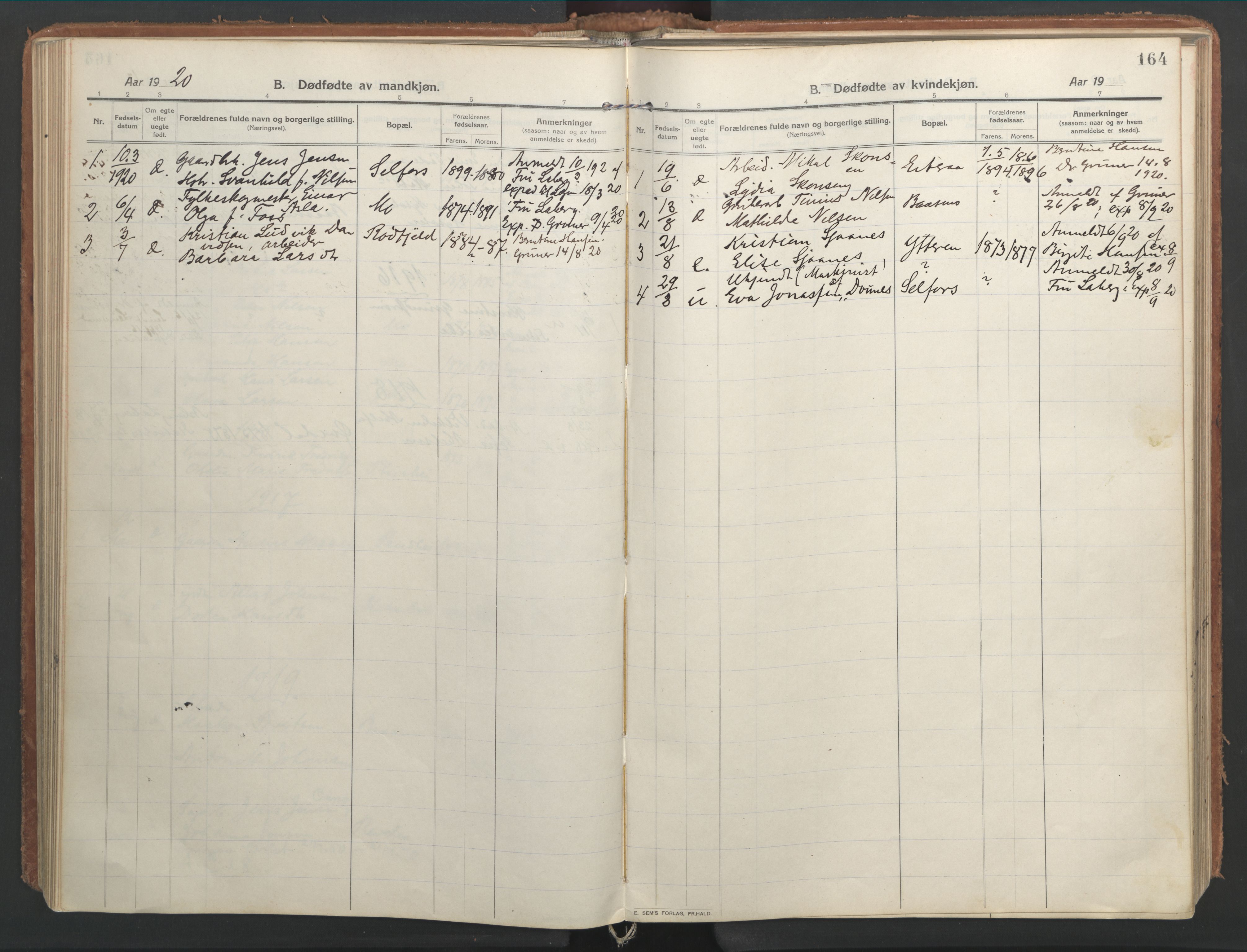 Ministerialprotokoller, klokkerbøker og fødselsregistre - Nordland, SAT/A-1459/827/L0404: Parish register (official) no. 827A16, 1912-1925, p. 164