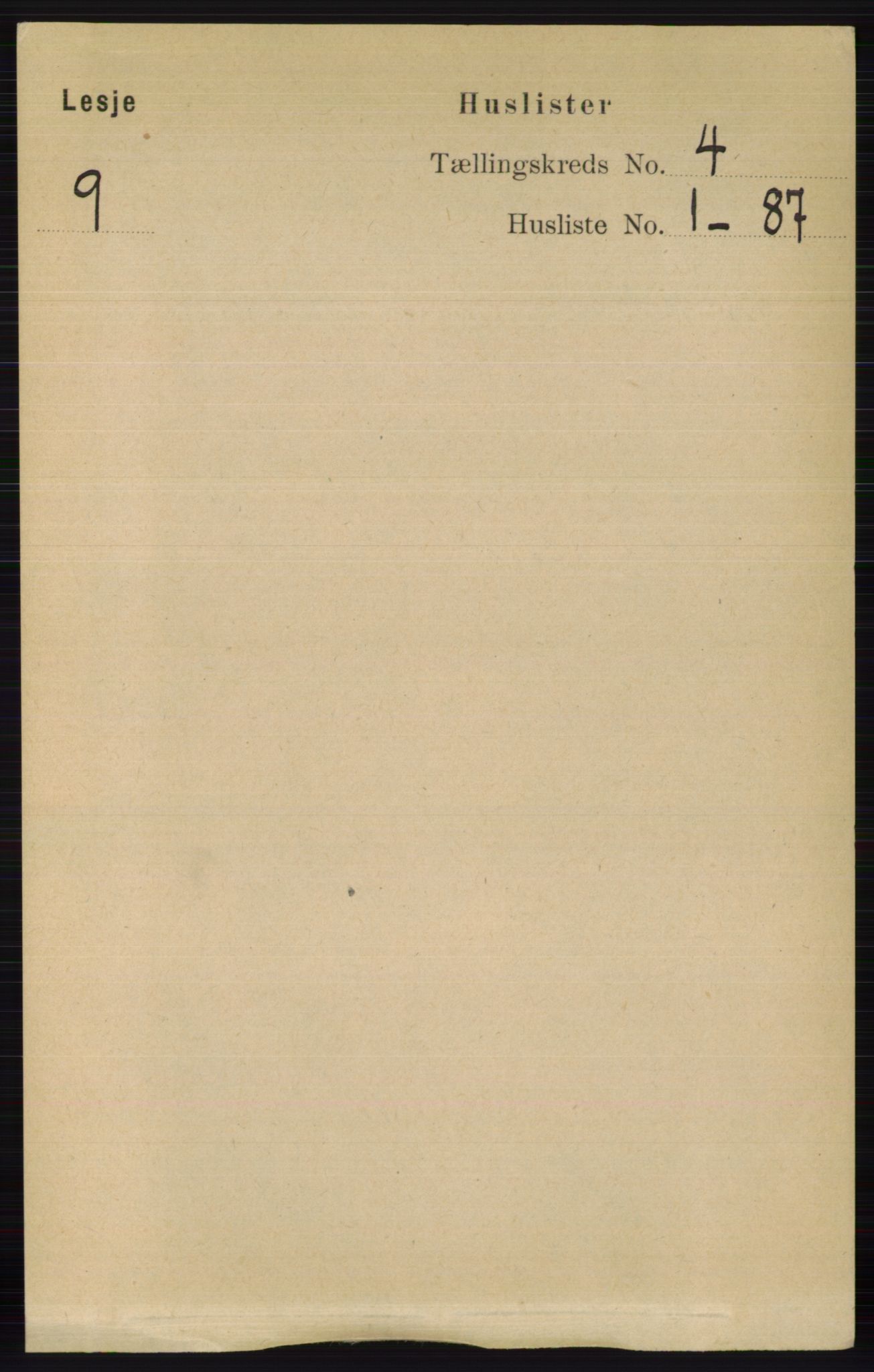 RA, 1891 census for 0512 Lesja, 1891, p. 1003