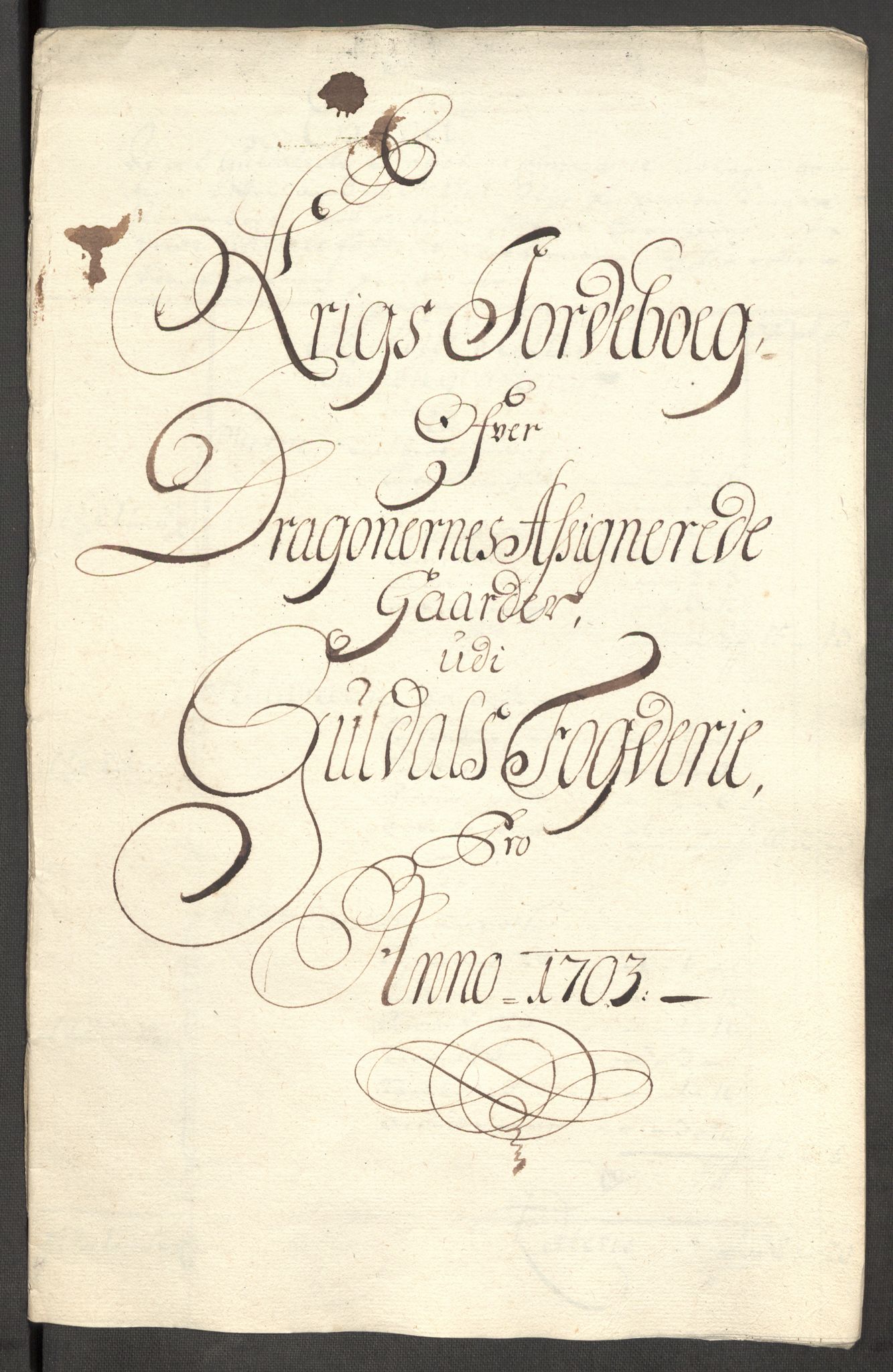 Rentekammeret inntil 1814, Reviderte regnskaper, Fogderegnskap, AV/RA-EA-4092/R60/L3953: Fogderegnskap Orkdal og Gauldal, 1703, p. 378